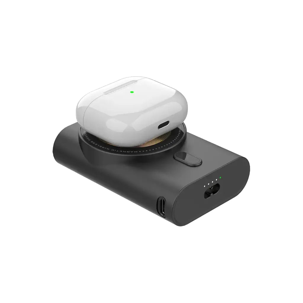 باور بانك بورودو الشفاف 3 في 1 مع ماج سيف بقدرة 40 واط وبطارية بسعة 5200 مللي امبير - اسود | Porodo 40W Portable Transparent 3-in-1 MagSafe Wireless Charging Power Bank 5200mAh - Black.