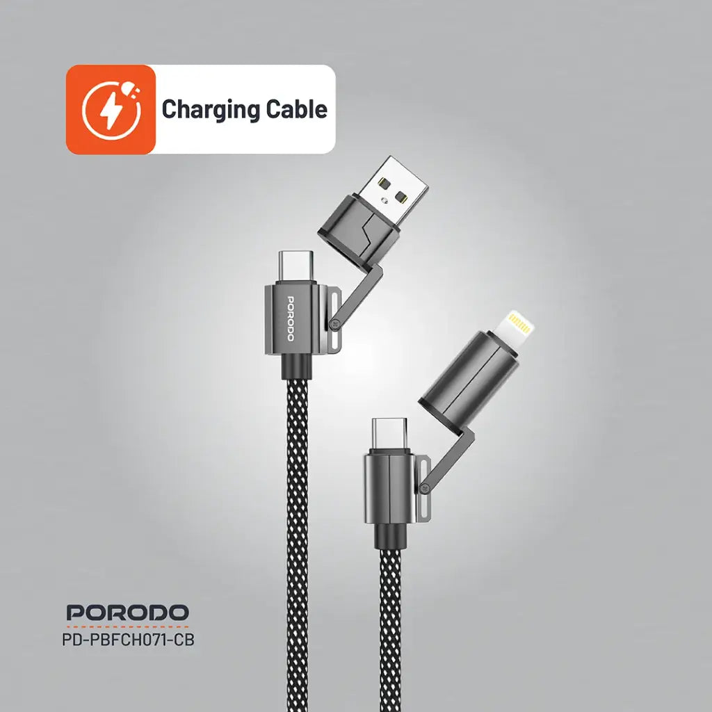 مجموعة السفر 5 في 1 من بورودو, 2 باور بانك مع كيبل 4 في 1 وشاحن وحامل هاتف ماج سيف للسيارة | PORODO 5-IN-1 TRAVEL COMBO KIT: 2 Power Banks, 4-IN-1 Cable, Charger, MAGSAFE Car Mount