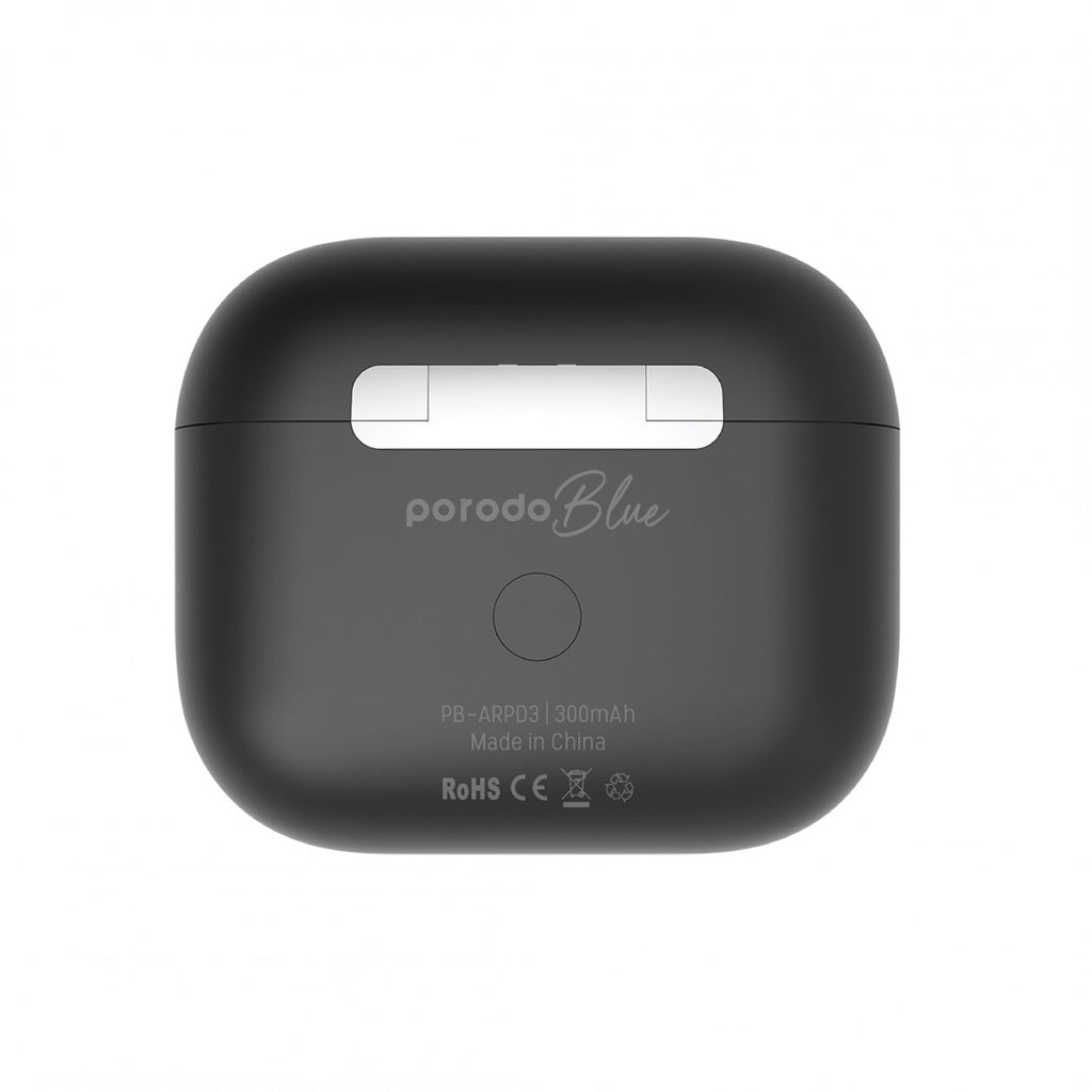 سماعات بورودو بلو ديب بيز اللاسلكية 3 - اسود | Porodo Blue Deep Bass Wireless Earbuds 3 – Black