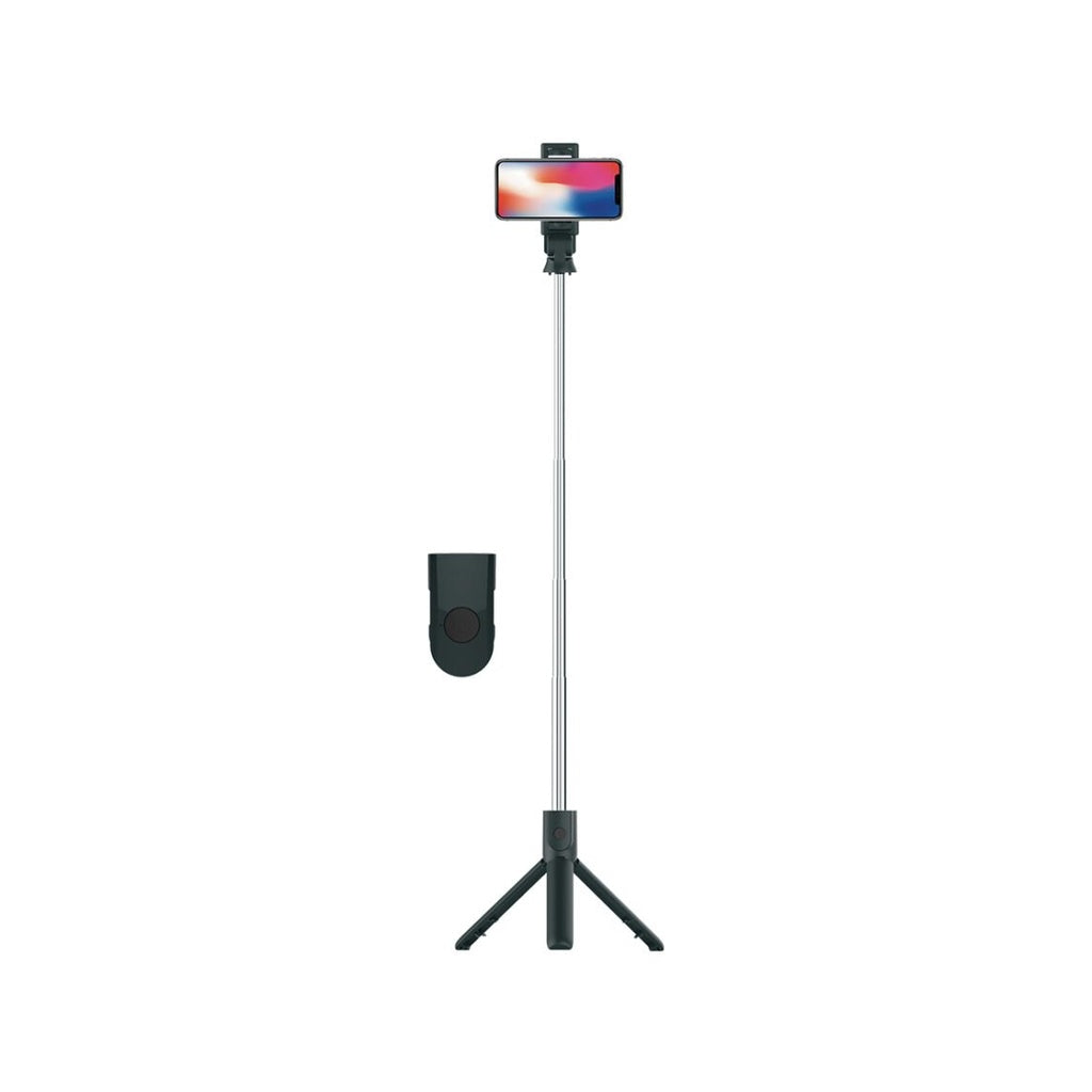 عصا سيلفي مع ترايبود وريموت بلوتوث من بورودو - اسود | Porodo Bluetooth Selfie Stick with Tripod - Black