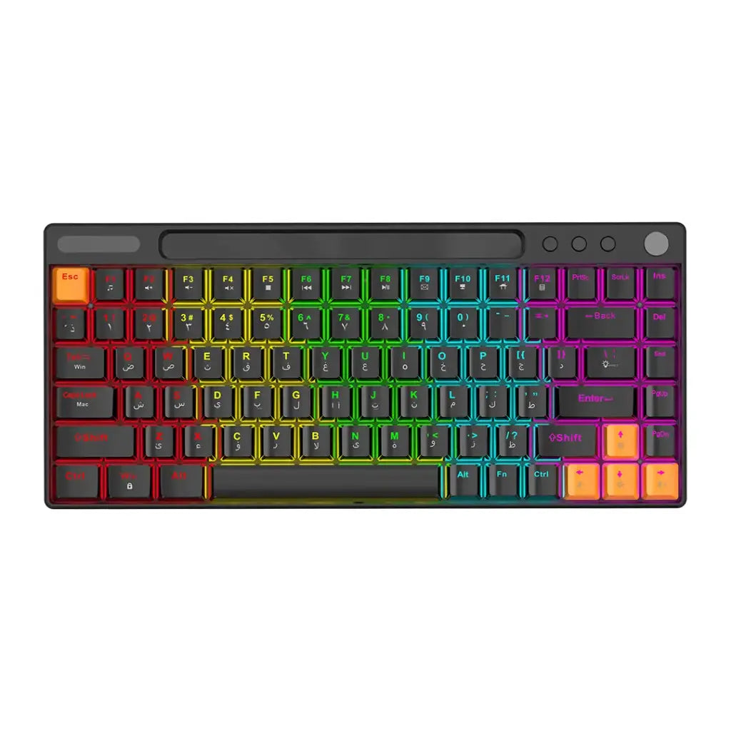 لوحة مفاتيح ميكانيكية سلكية 84 مفتاح من بورودو جيمنج | Porodo Gaming Wired Mechanical Keyboard 84 Keys.