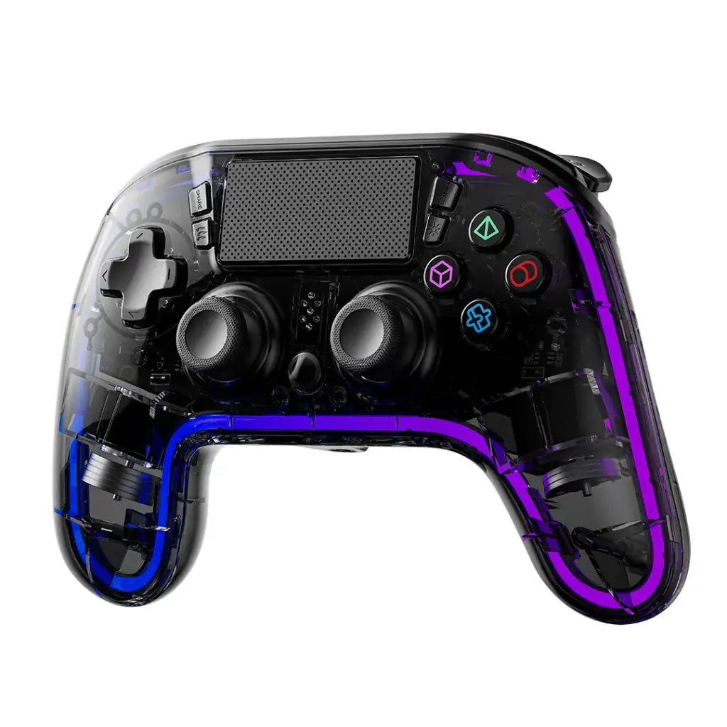 وحدة تحكم العاب لجهاز بلاي ستيشن 4 من بورودو جيمنج مع هيكل شفاف | Porodo Gaming PS4 Gamepad Transparent Controller.