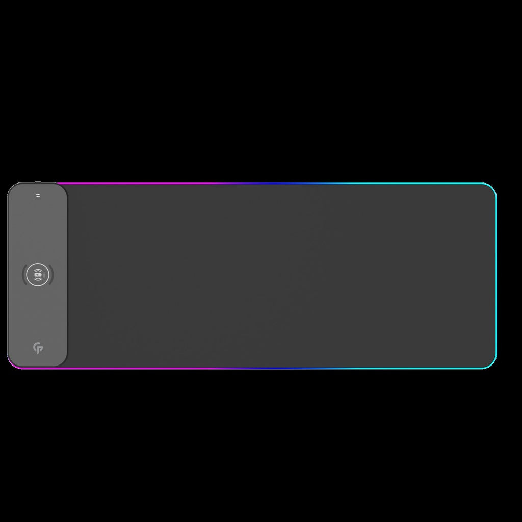 بورودو ماوس باد للالعاب مع اضائة RGB وشاحن لاسلكي بقدرة 15 واط - اسود | Porodo Gaming RGB MousePad with 15W Wireless Charger - Black