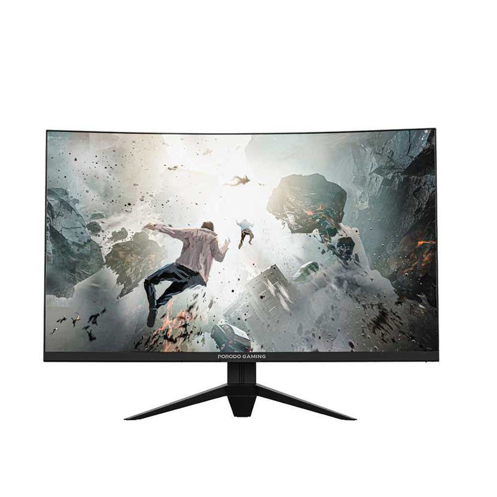 شاشة العاب منحنية 32 بوصة بمعدل تحديث 165Hz من بورودو - اسود | Porodo Wide Screen Gaming Monitor 32" 165Hz - Black