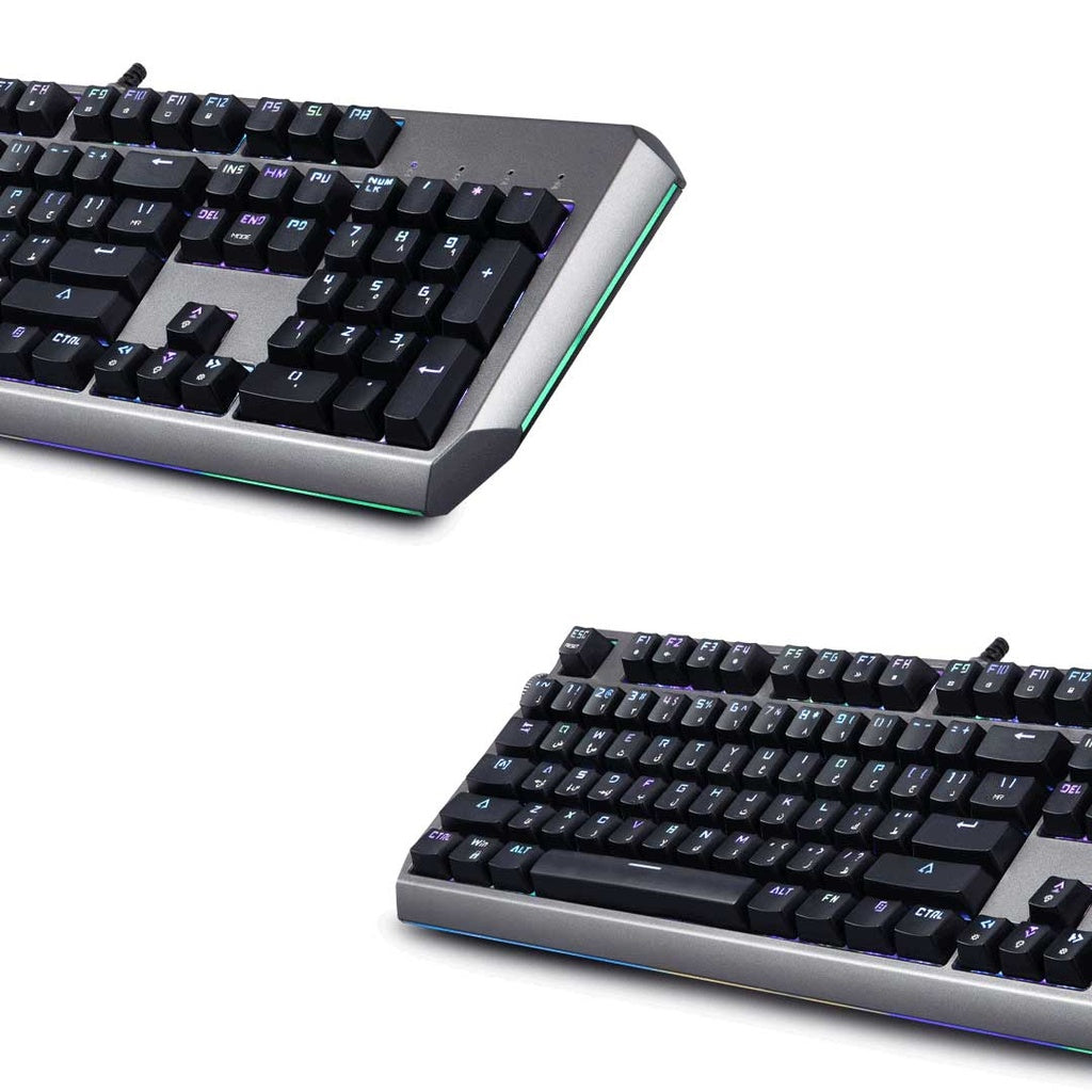 بورودو لوحة مفاتيح ميكانيكية سلكية للالعاب بمفاتيح جاتيرون برو | Porodo Gaming Wired Mechanical Gaming Keyboard with Gateron Pro Switch.