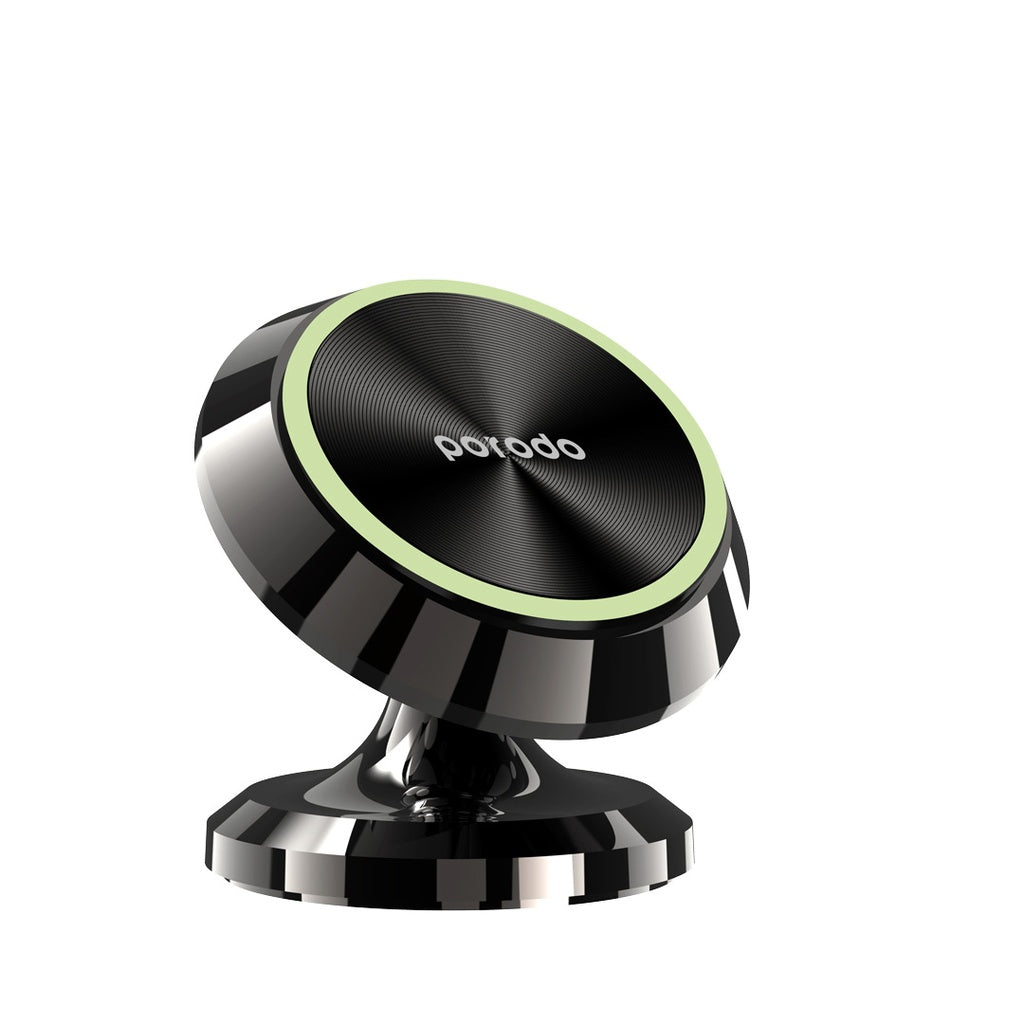 حامل سيارة مغناطيسي من بورودو, 3 اقراص دائرية مع دوران 360 درجة - اسود | Porodo 3 Circular Discs 360° Swivel Magnetic Car Mount – Black