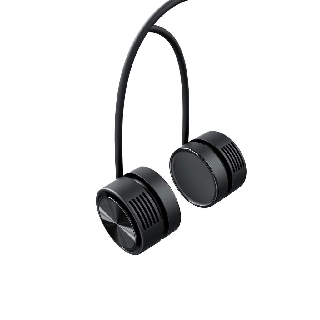 مروحة رقبة بورودو لايف ستايل المحمولة, حتى 4 ساعات تشغيل - اسود | Porodo Lifestyle Neckband Cooling Fan – Up to 4H Playtime – Black.
