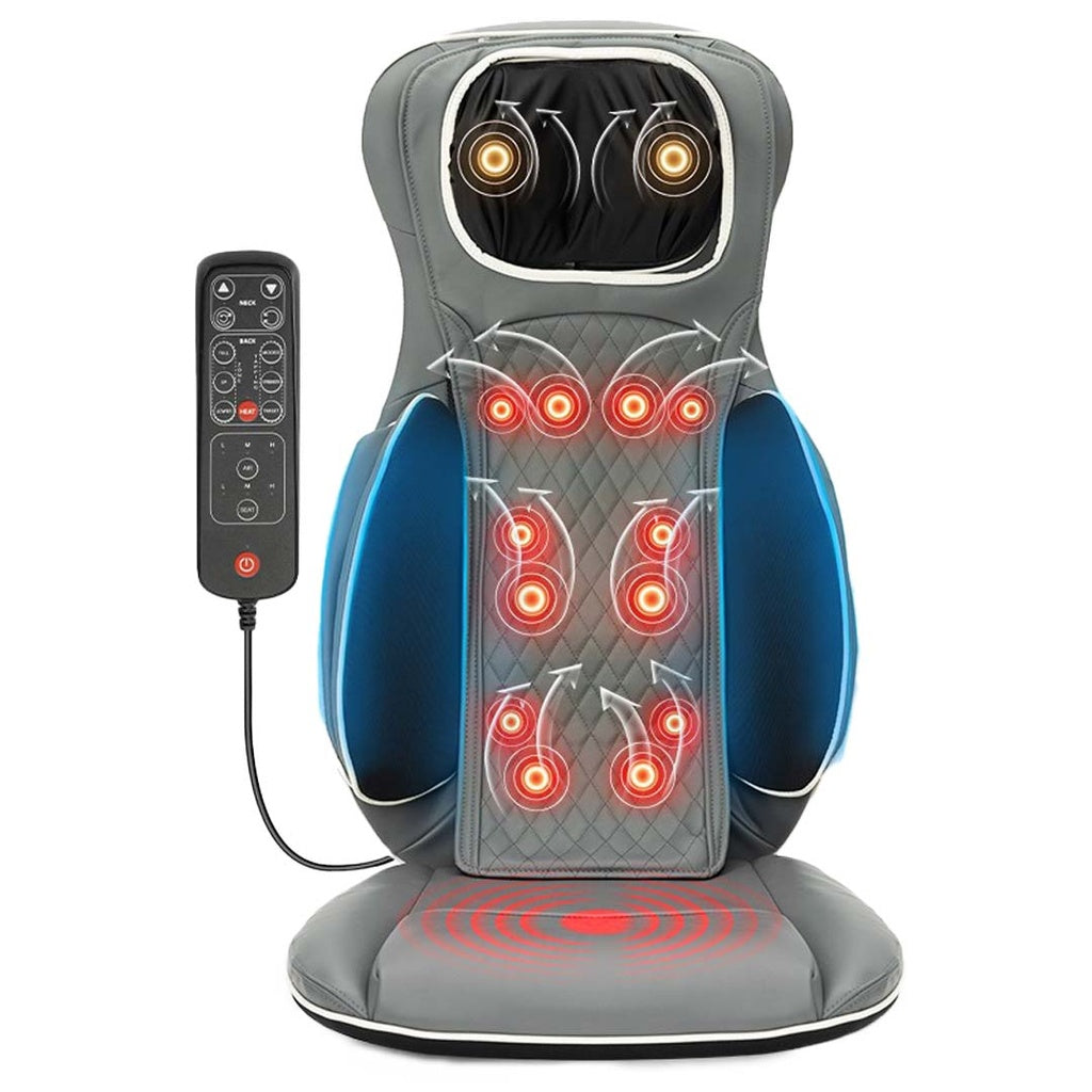 جهاز مساج للرقبة والظهر بالحرارة من بورودو لايف ستايل - رمادي داكن | Porodo Lifestyle Neck and Back Massager with Heat Therapy – Dark Grey