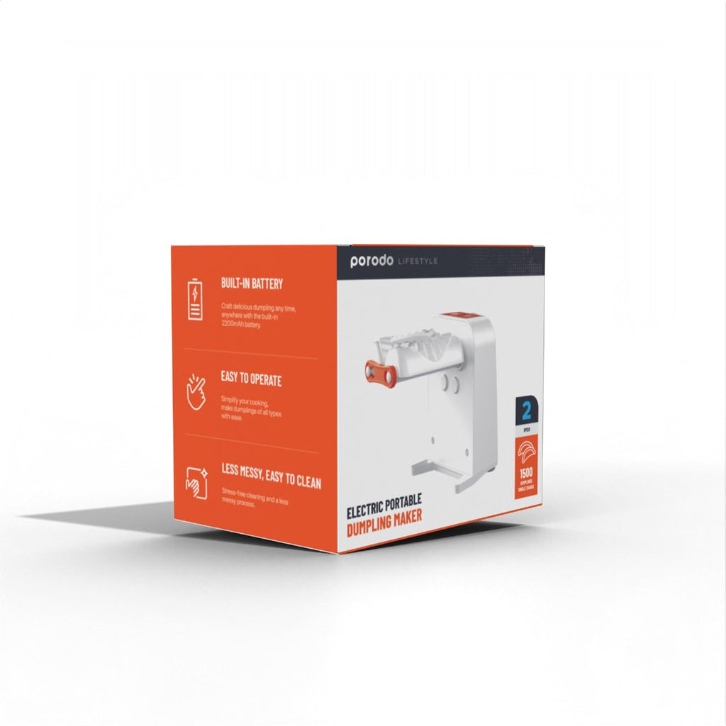 صانعة الدمبلنغ المحمولة من بورودو - ابيض | Porodo LifeStyle Portable Dumpling Maker – White