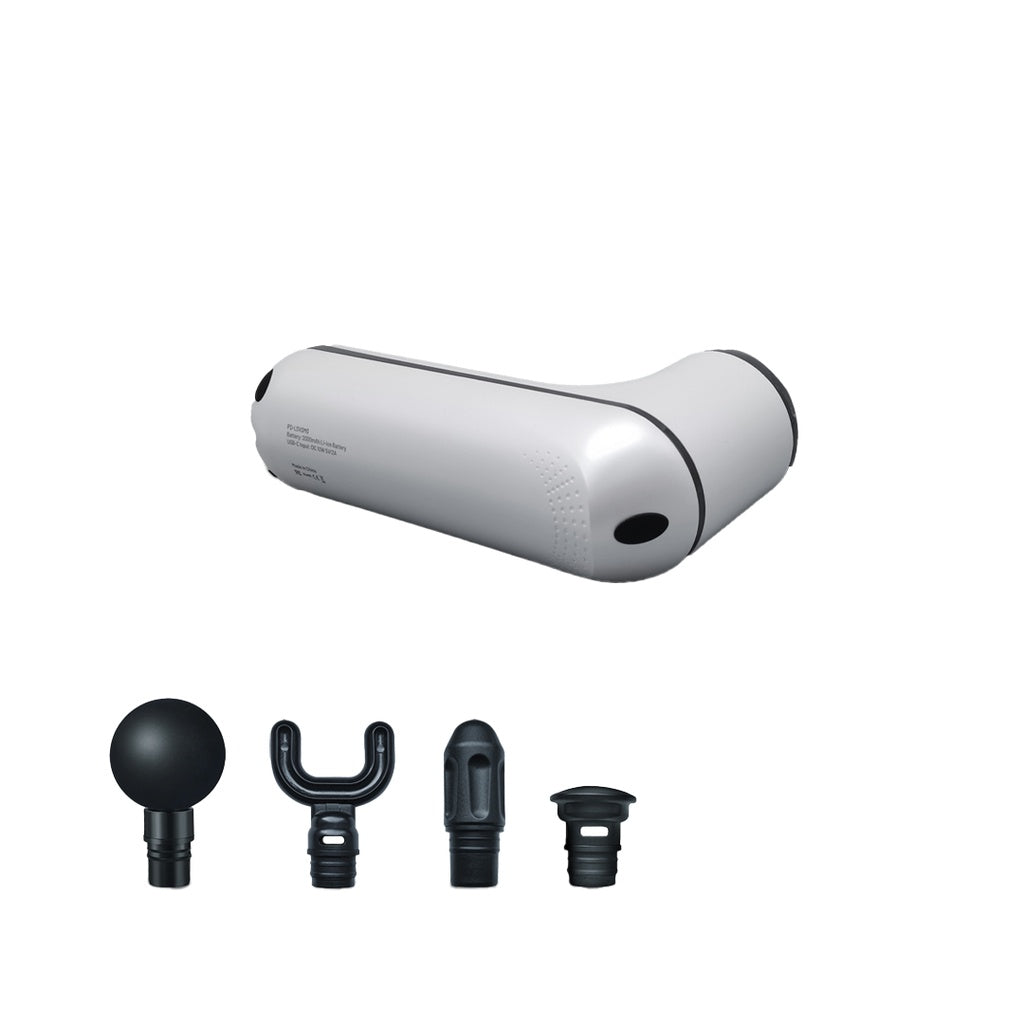 بورودو لايف ستايل مسدس تدليك صغير 12 فولت بسرعات متعددة وبطارية بسعة 2000 مللي امبير - ابيض | Porodo Lifestyle 12V Varying Speed Mini Massage Gun With USB-C Port 2000mAh - White.