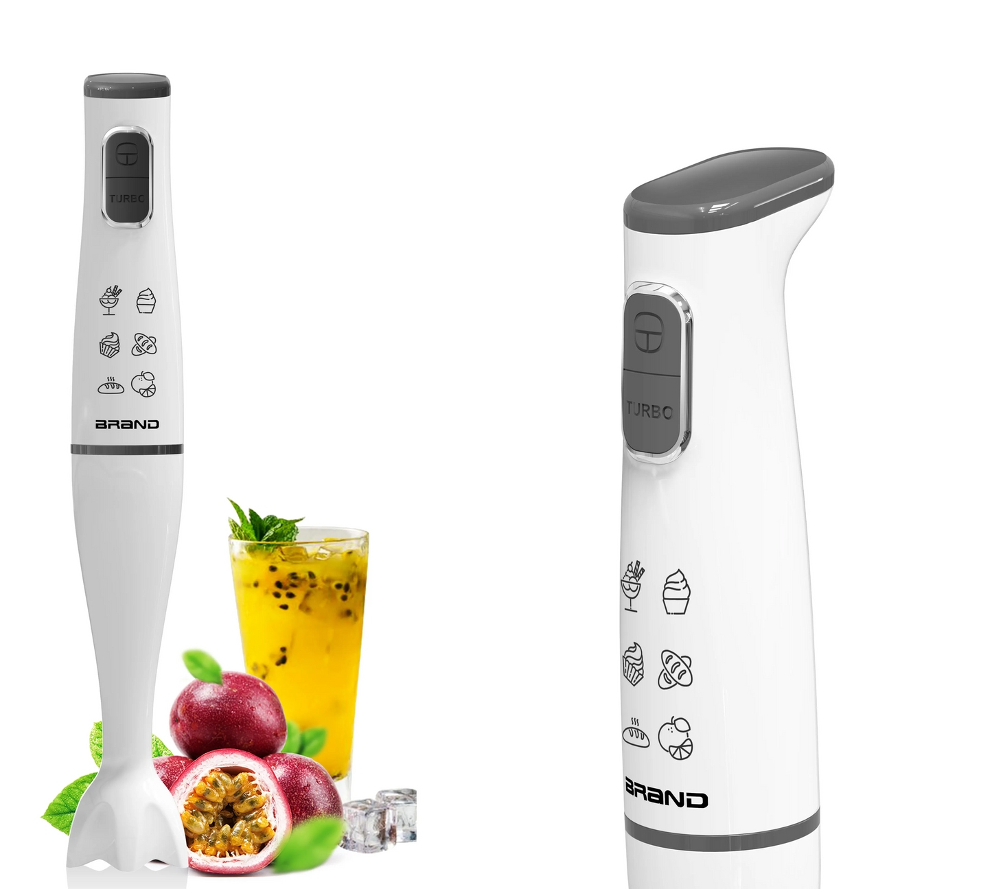 خلاط يدوي 300 واط متعدد الوضائف من بورودو لايف ستايل - ابيض | Porodo Lifestyle 300W Light Suction Hand Blender - White.