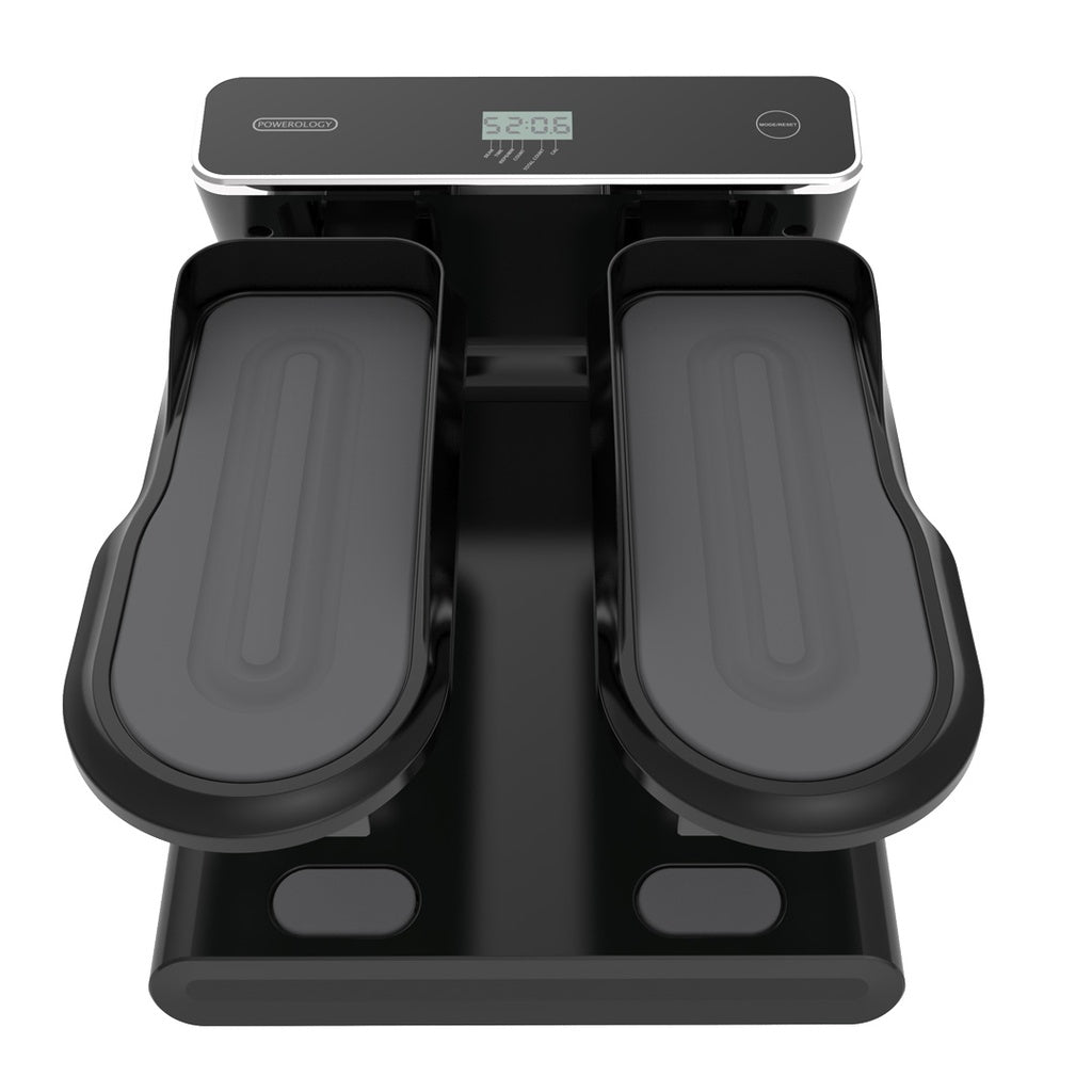 جهاز مشي صغير مع حبال مقاومة من بورودو لايف ستايل - اسود | Porodo Lifestyle Mini Stepper Machine with Resistance Ropes – Black