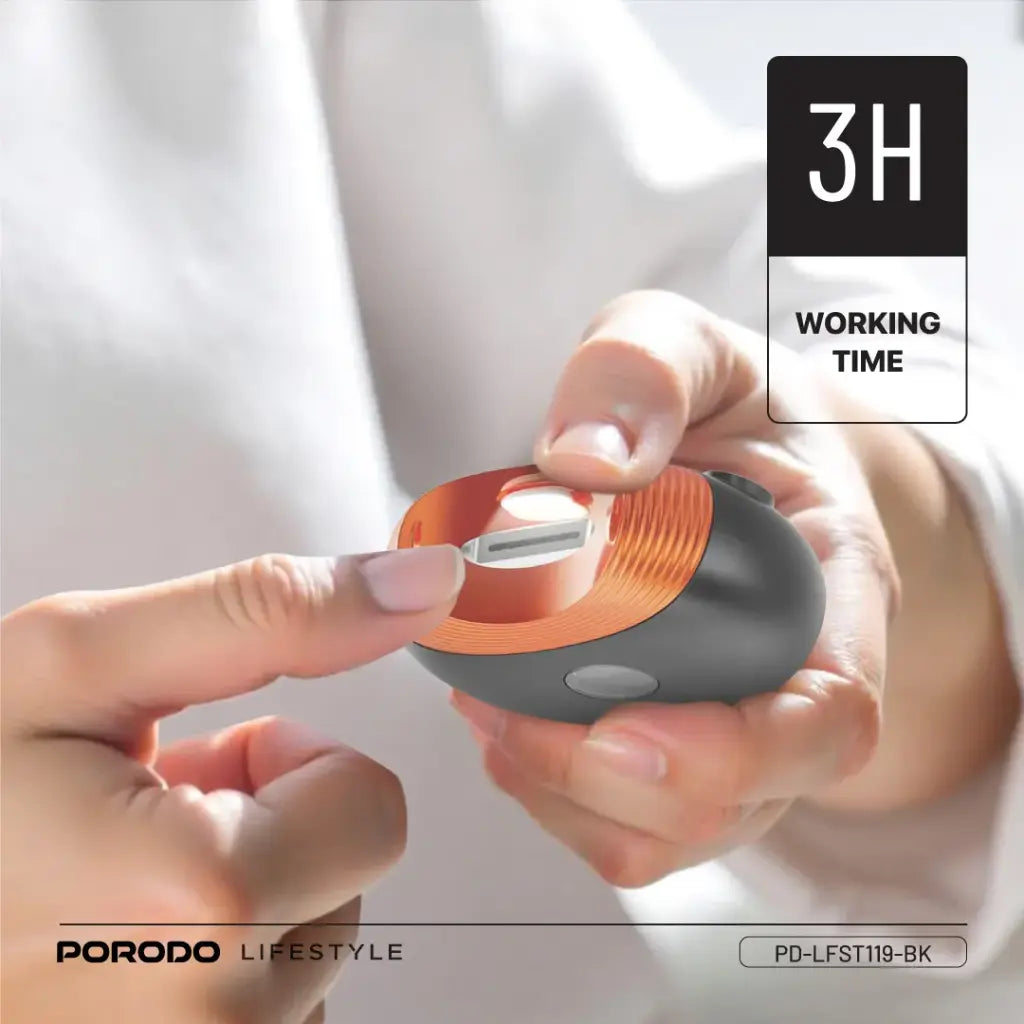 مجموعة بورودو لايف ستايل للعناية المتكاملة بالاظافر - اسود | Porodo Lifestyle All-In-One Nail Trimmer Set - Black