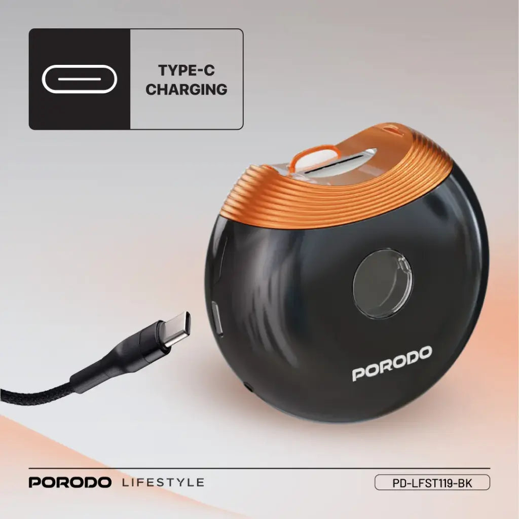 مجموعة بورودو لايف ستايل للعناية المتكاملة بالاظافر - اسود | Porodo Lifestyle All-In-One Nail Trimmer Set - Black