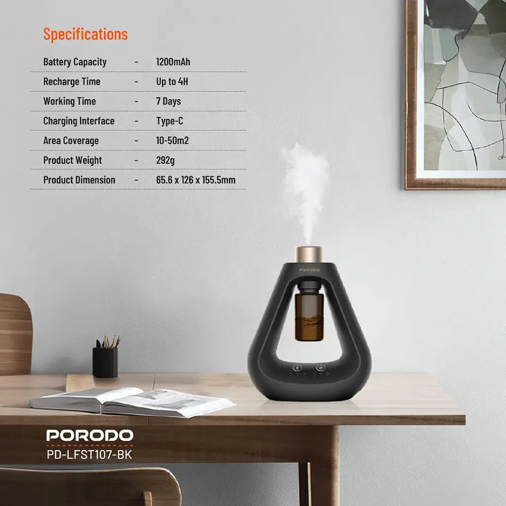 ناشر عطري بتقنية بدون ماء من بورودو لايف ستايل | Porodo Lifestyle Aroma Sphere Waterless Diffuser