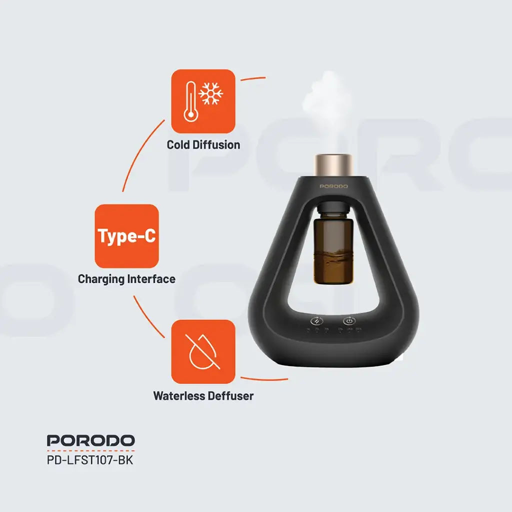 ناشر عطري بتقنية بدون ماء من بورودو لايف ستايل | Porodo Lifestyle Aroma Sphere Waterless Diffuser