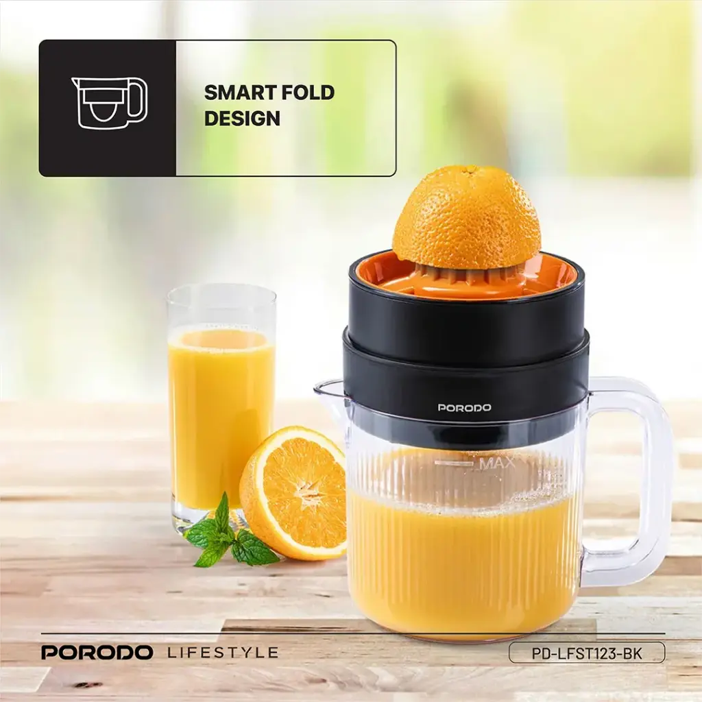 عصارة بورودو لايف ستايل 2 في 1 بقدرة 30 واط - اسود | Porodo Lifestyle 30W 2-in-1 Jar Juicer - Black