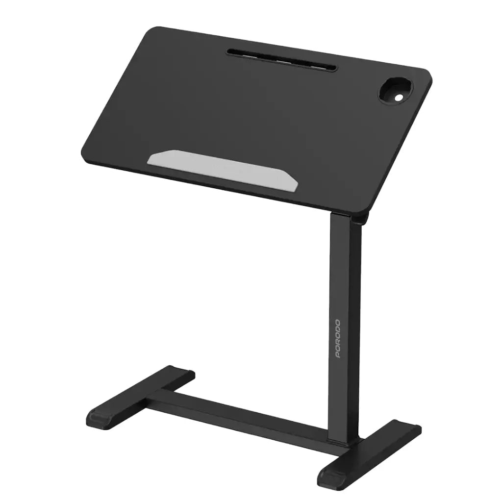 طاولة لابتوب قابلة للطي من بورودو, بارتفاع قابل للتعديل حتى 90 درجة - اسود | Porodo Lifestyle Foldable 90° Reversible Stepless Height-Adjustable Laptop Desk – Black