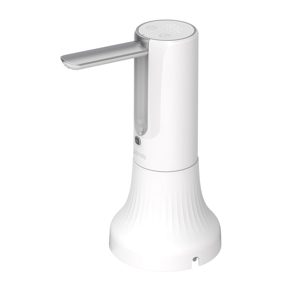 مضخة مياه مكتبية من بورودو لايف ستايل مع شاشة LED - ابيض | Porodo Lifestyle Desktop Water Dispenser with LED Display – White