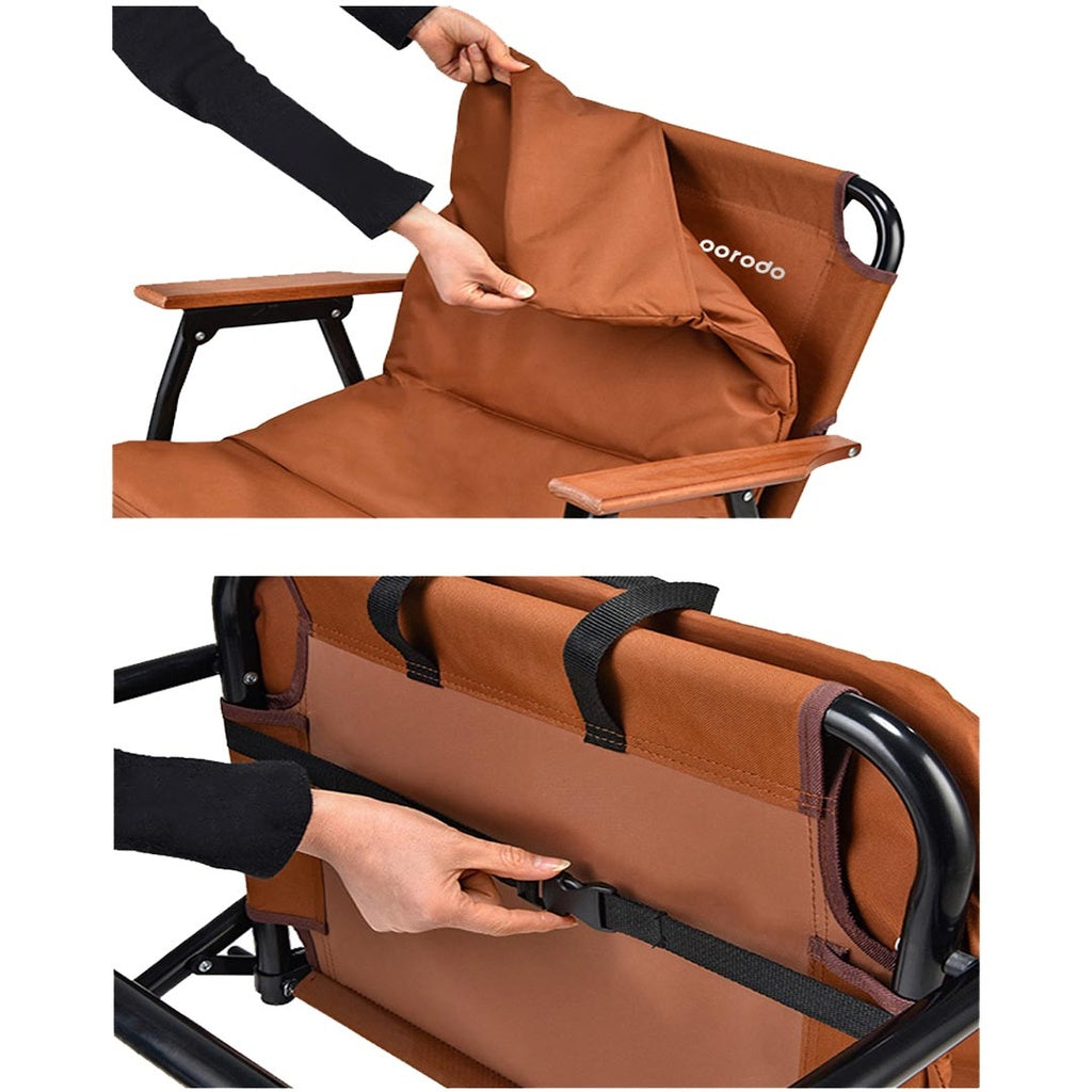 كرسي تخييم قابل للطي من بورودو لايف ستايل - بني | Porodo Lifestyle Camping Foldable Chair - Brown