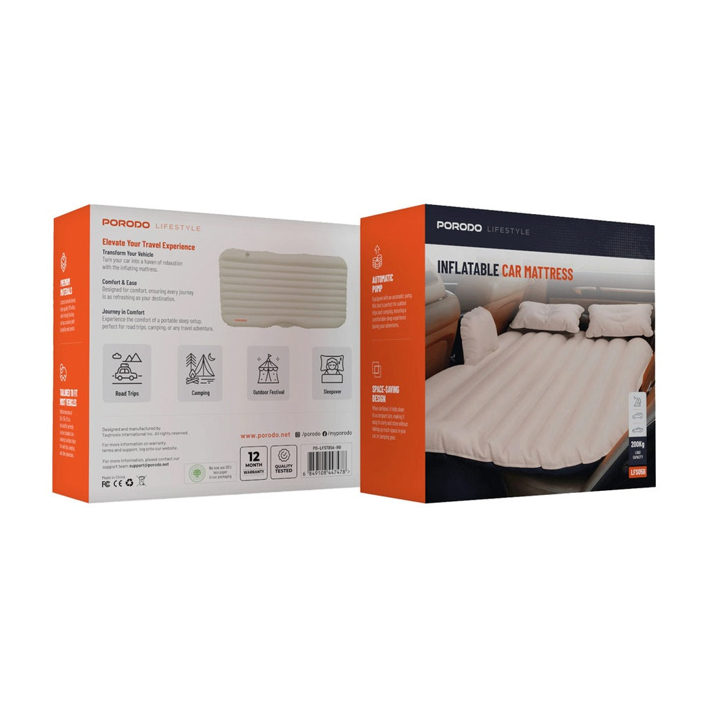 مرتبة سيارة قابلة للنفخ من بورودو لايف ستايل - بيجي | Porodo Lifestyle Car Mattress - Beige