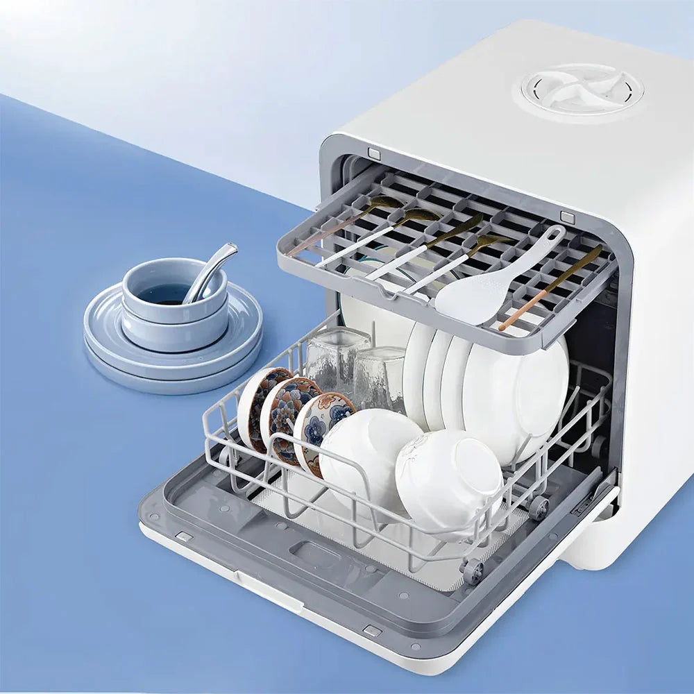 غسالة اطباق 220 فولت من بورودو لايف ستايل - ابيض | Porodo Lifestyle Dishwasher 220V - White