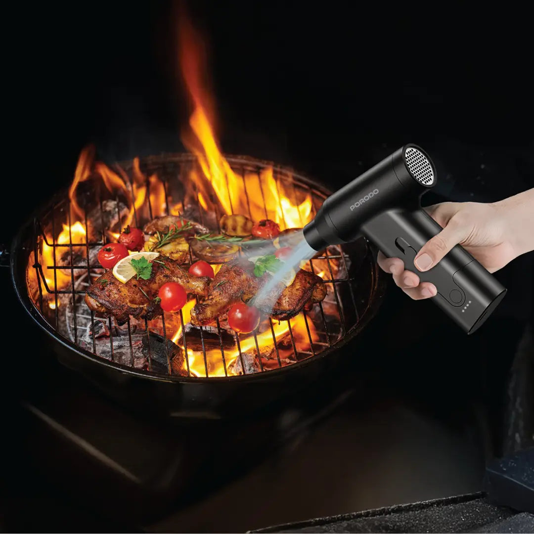 منفاخ ومكنسة هواء مزدوجة من بورودو لايف ستايل - اسود | Porodo Lifestyle Dual Mode Air Duster & Vacuum - Black