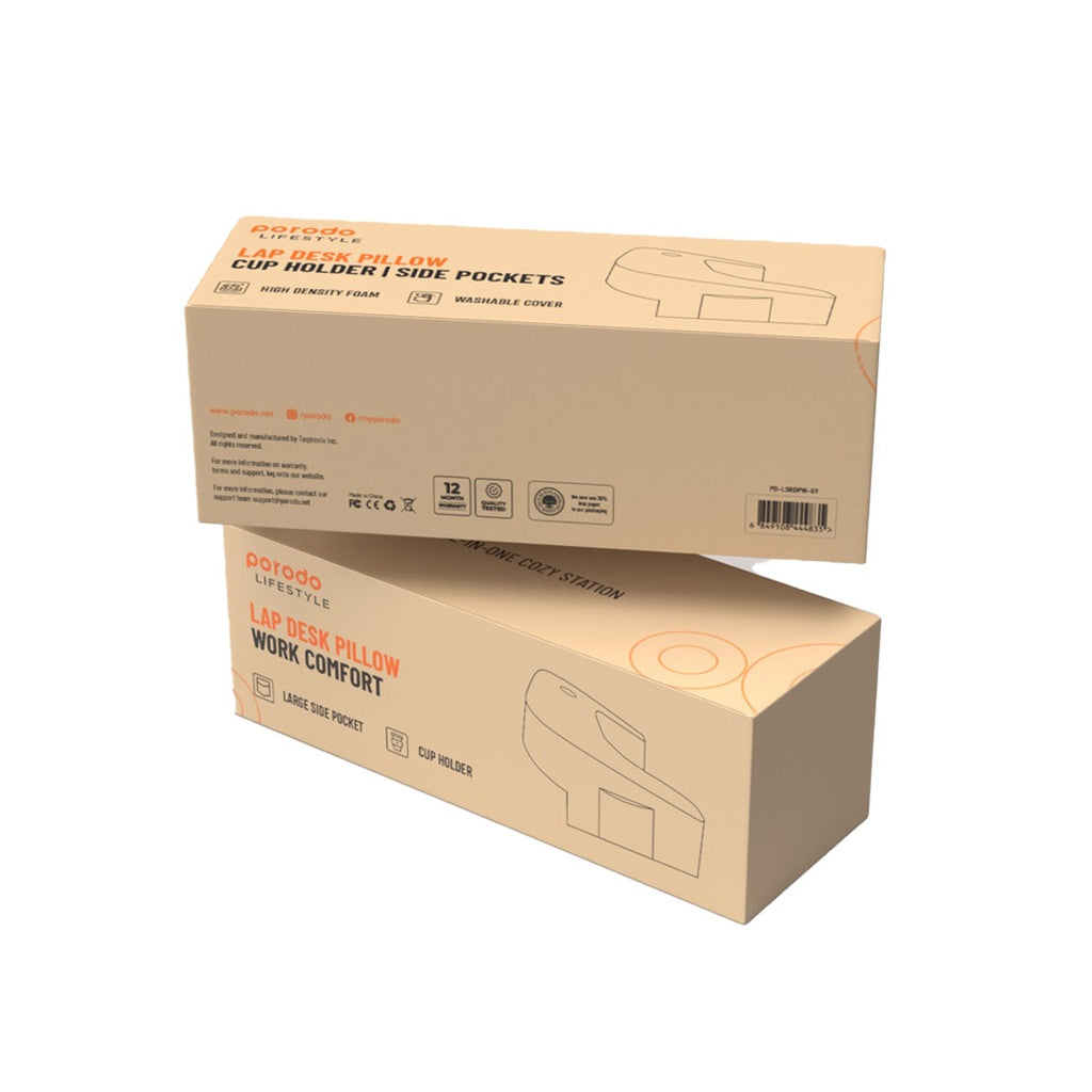 وسادة للقرائة من بورودو لايف ستايل - رمادي | Porodo Lifestyle Reading Pillow - Grey