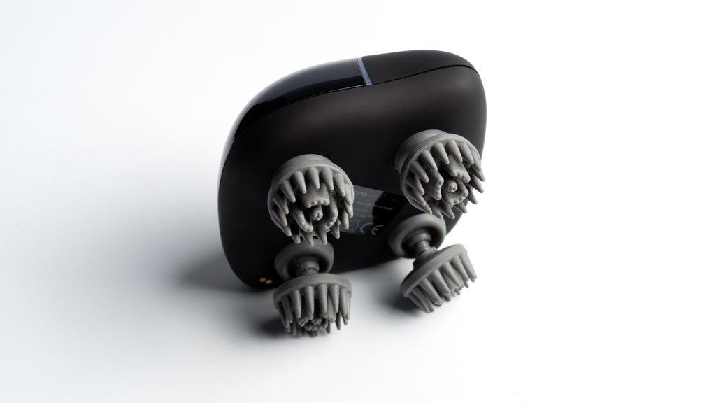 مدلك فروة الرأس المحمول من بورودو لايف ستايل بسعة بطارية 1200 مللي امبير - اسود | Porodo Lifestyle Portable Scalp Massager 1200mAh - Black