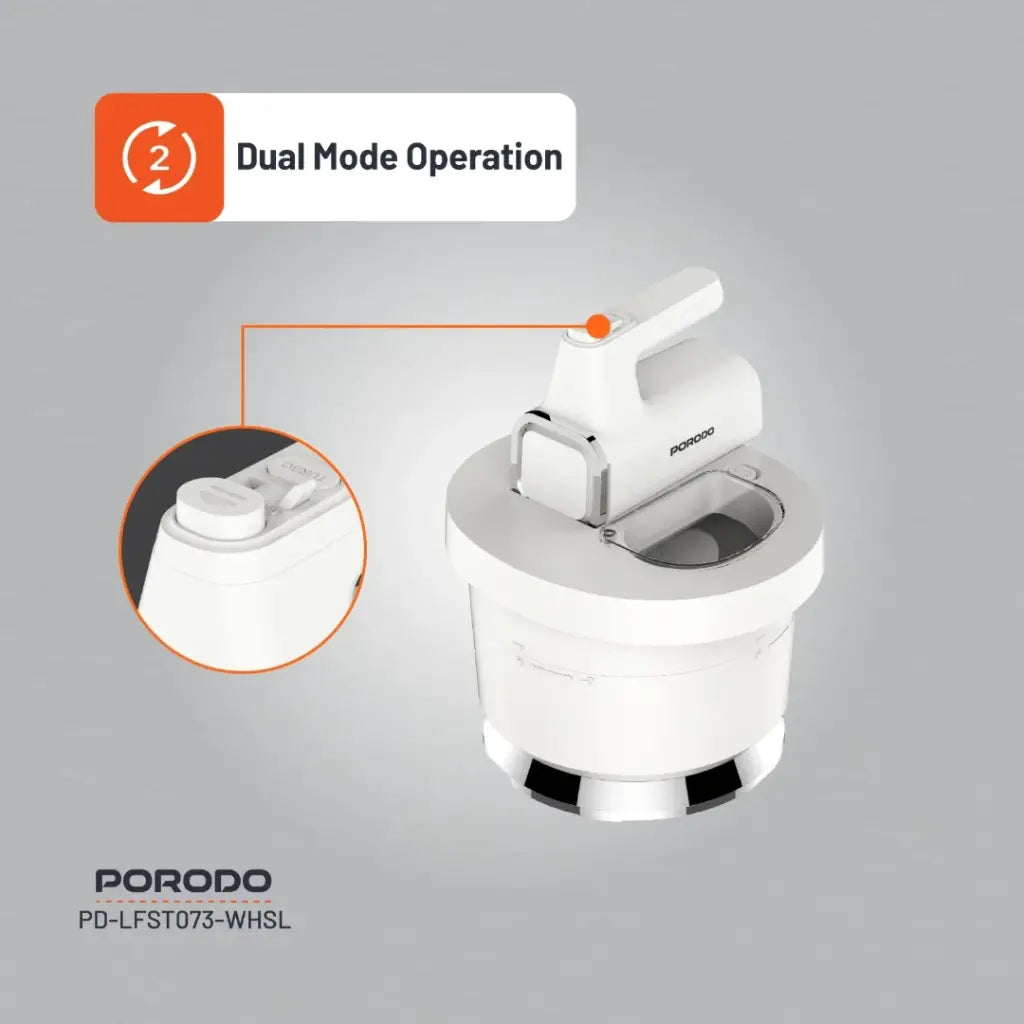 بورودو لايف ستايل خلاط يدوي - ابيض/سلفر | Porodo Lifestyle Hand Mixer - White/Silver