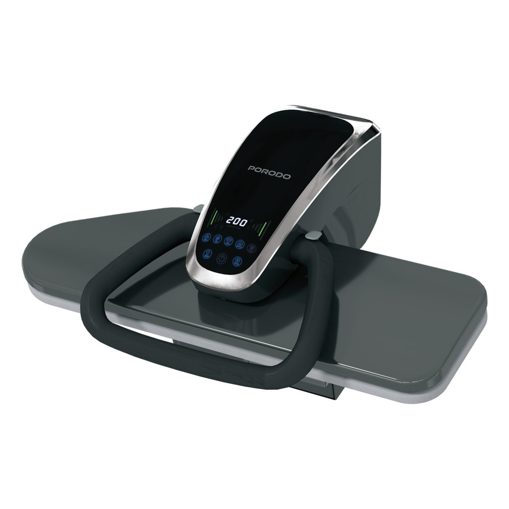 مكواة بخار رقمية مع طاولة 32 بوصة من بورودو لايف ستايل - اسود | Porodo Lifestyle Digital Steam Press Iron with 32" Board – Black