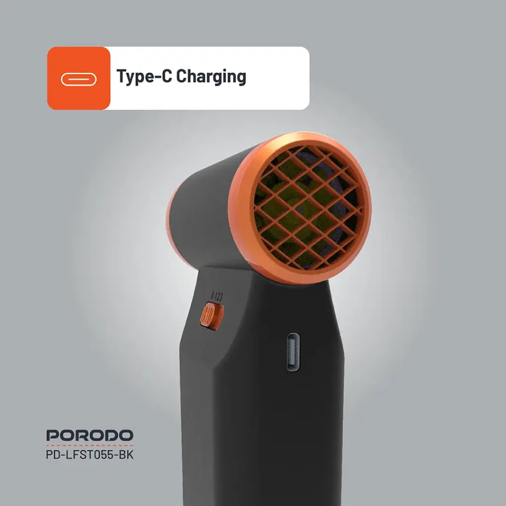 بورودو لايف ستايل تيربو بلاور 110 الف دورة في الدقيقة - اسود | Porodo Lifestyle Turbo Blower 110K RPM - Black.