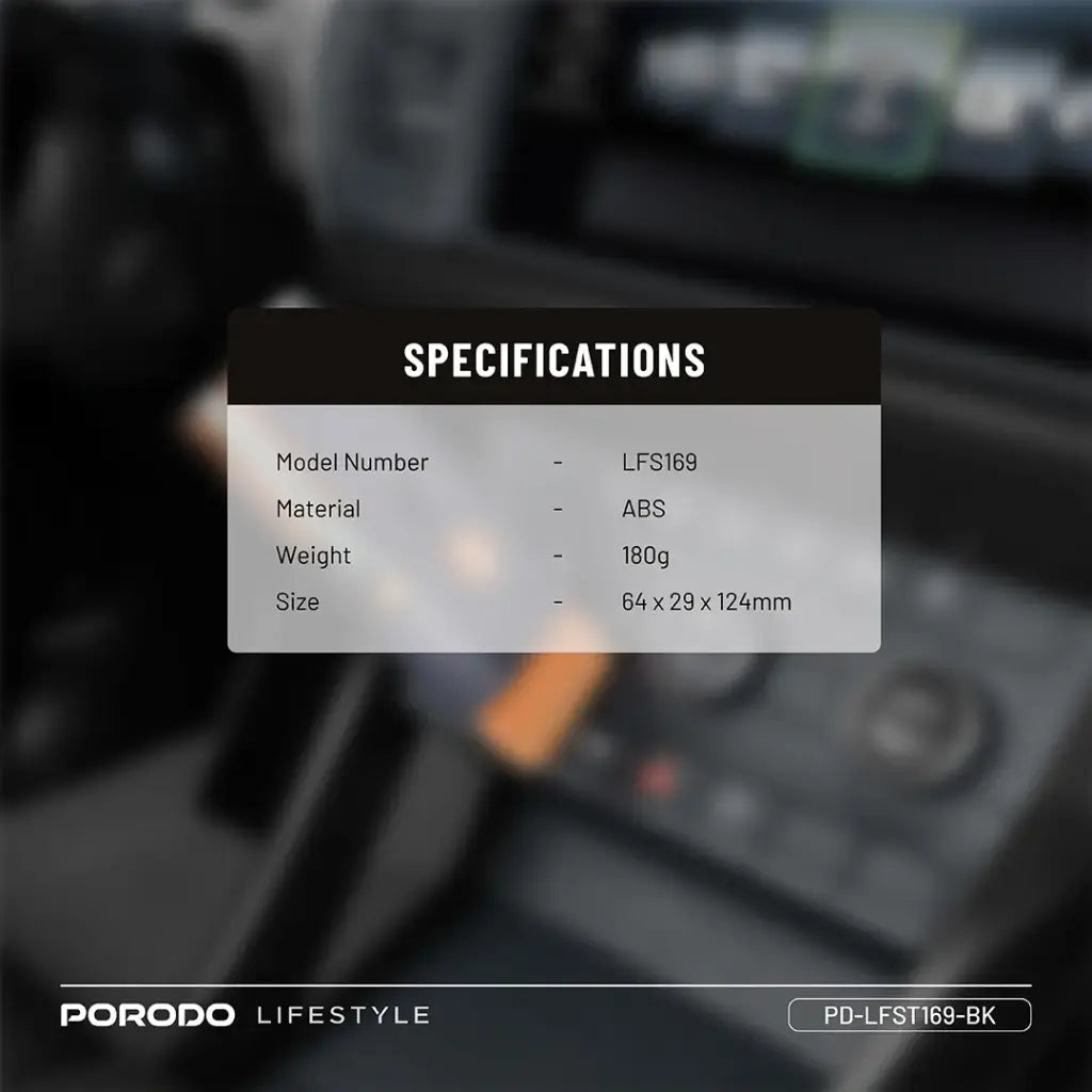 عدة تنظيف سيارة متعددة الاستخدامات من بورودو لايف ستايل - اسود | Porodo Lifestyle Multi-purpose Car Cleaner – Black