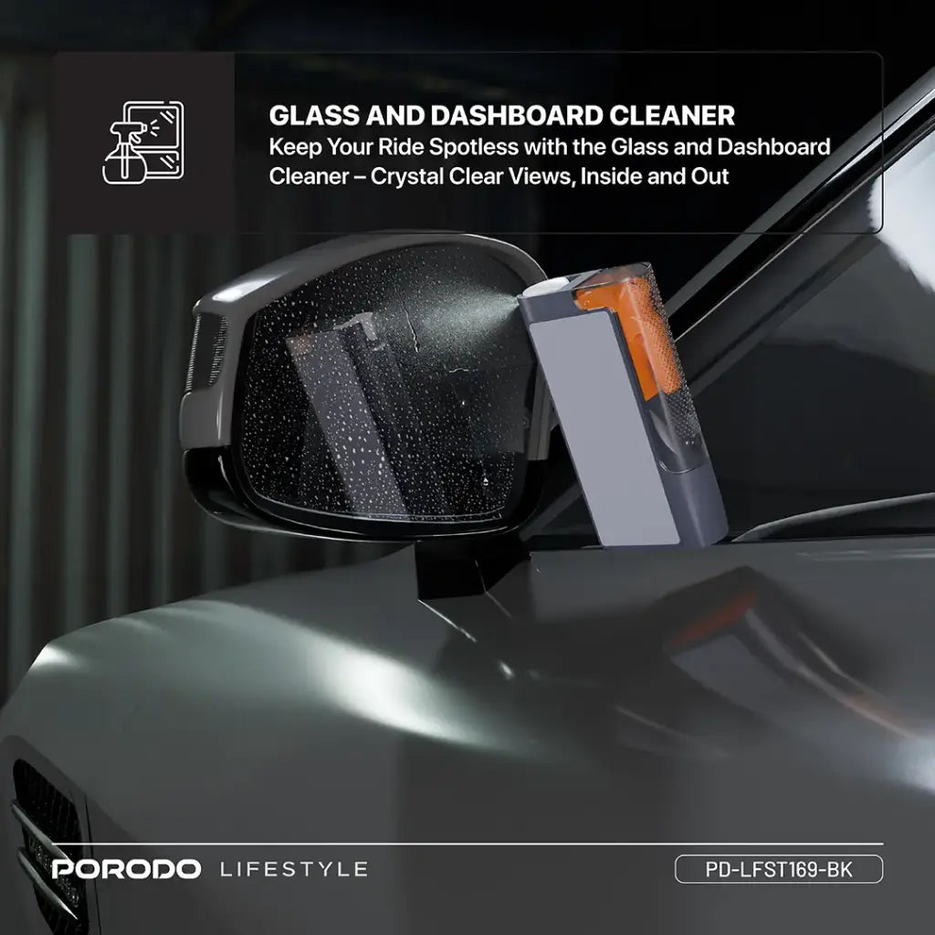 عدة تنظيف سيارة متعددة الاستخدامات من بورودو لايف ستايل - اسود | Porodo Lifestyle Multi-purpose Car Cleaner – Black