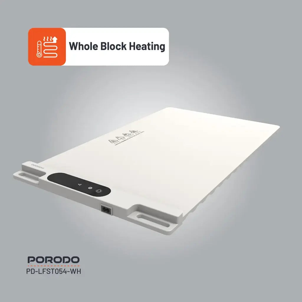 حصيرة تدفئة الطعام الكهربائية من بورودو لايف ستايل - ابيض | Porodo Lifestyle Electric Warming Table Mat - White