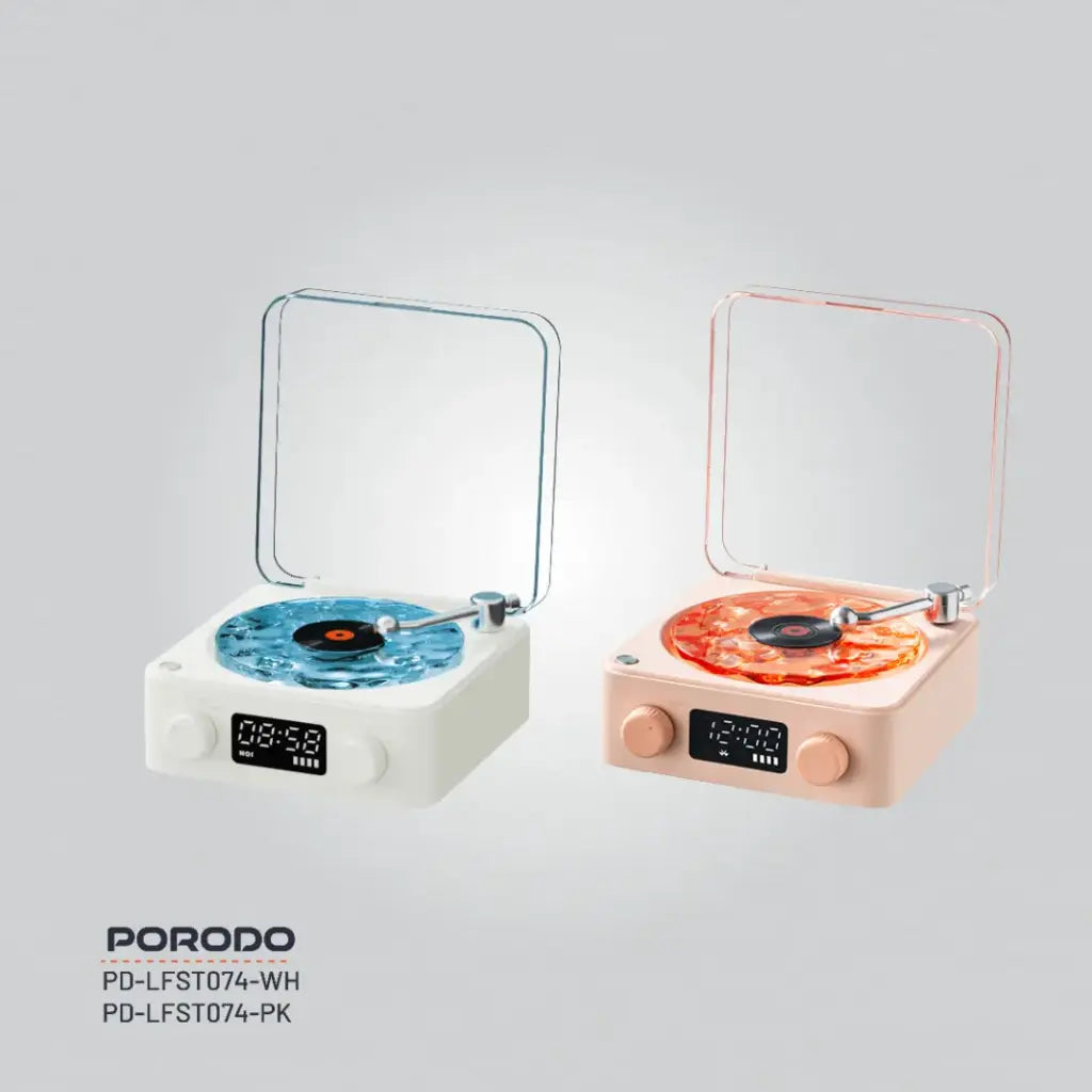 سبيكر بورودو لايف ستايل ويف, سبيكر بلوتوث باصوات وايت نويز, بطارية بسعة 1500 مللي امبير | Porodo Lifestyle Wave White Noise Bluetooth Speaker 1500mAh