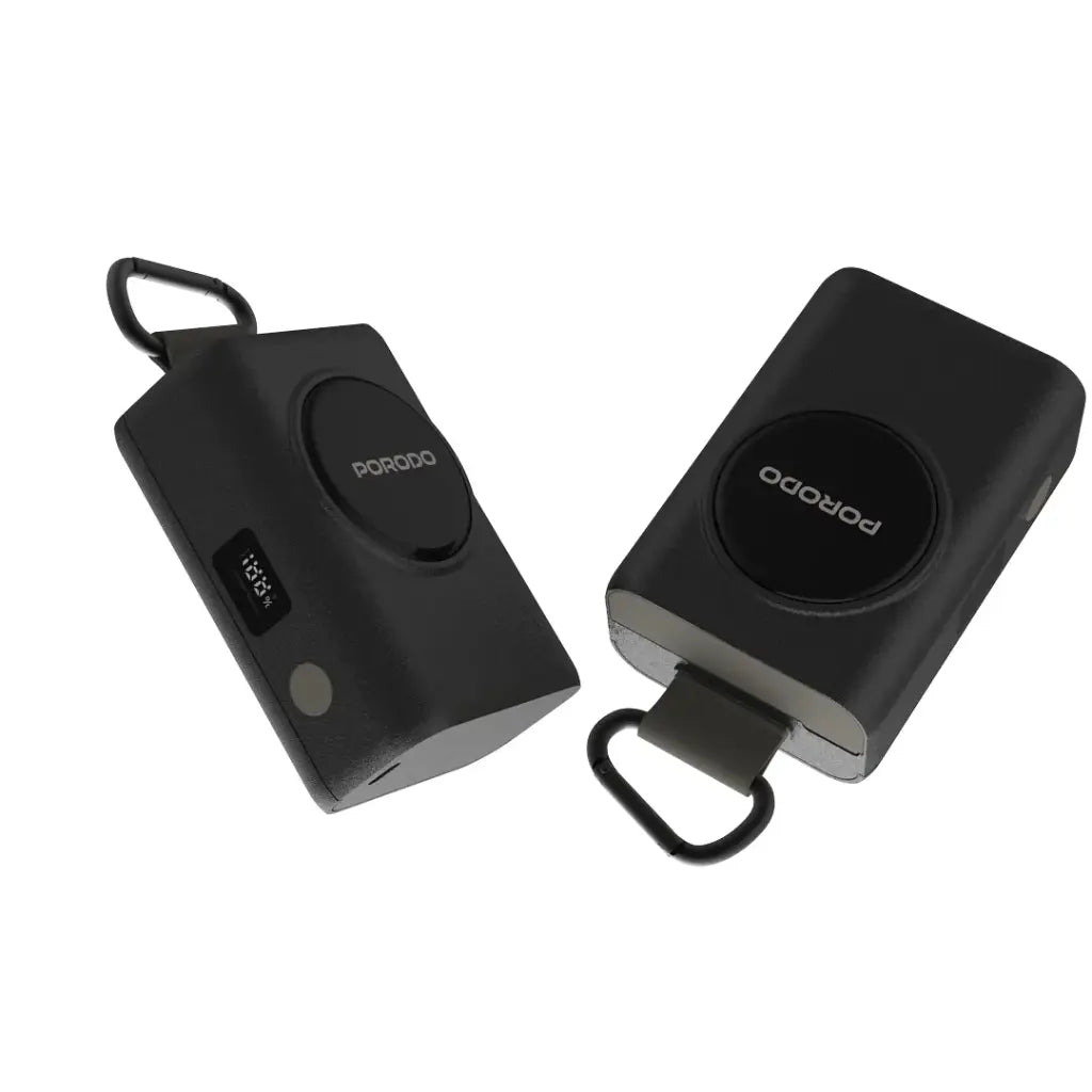 باور بانك بورودو بسعة 10000 مللي امبير - اسود | Porodo Power Bank 10000mAh - Black.