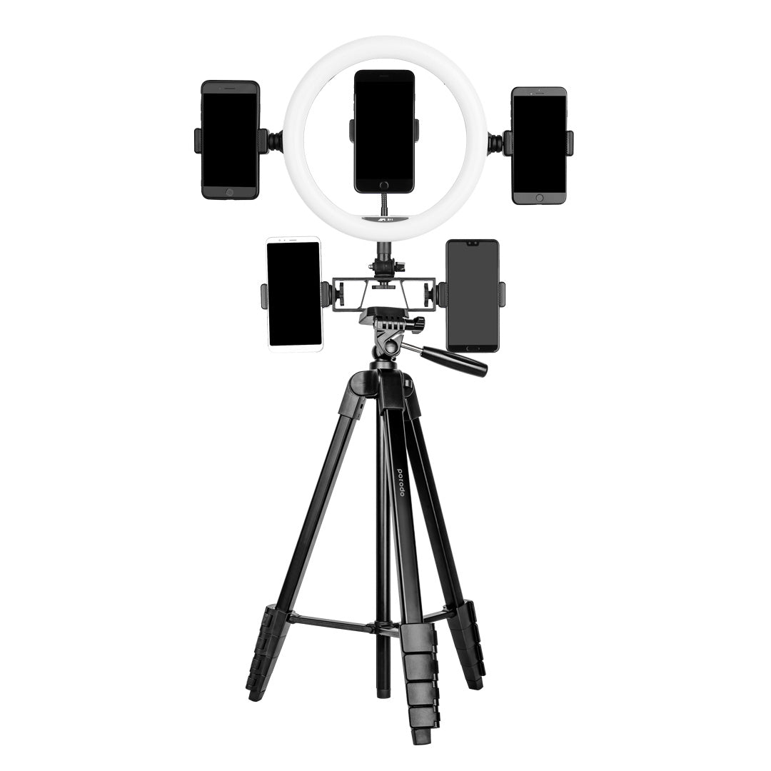 ترايبود بورودو الومنيوم احترافي - اسود | Porodo Aluminium Tripod - Black