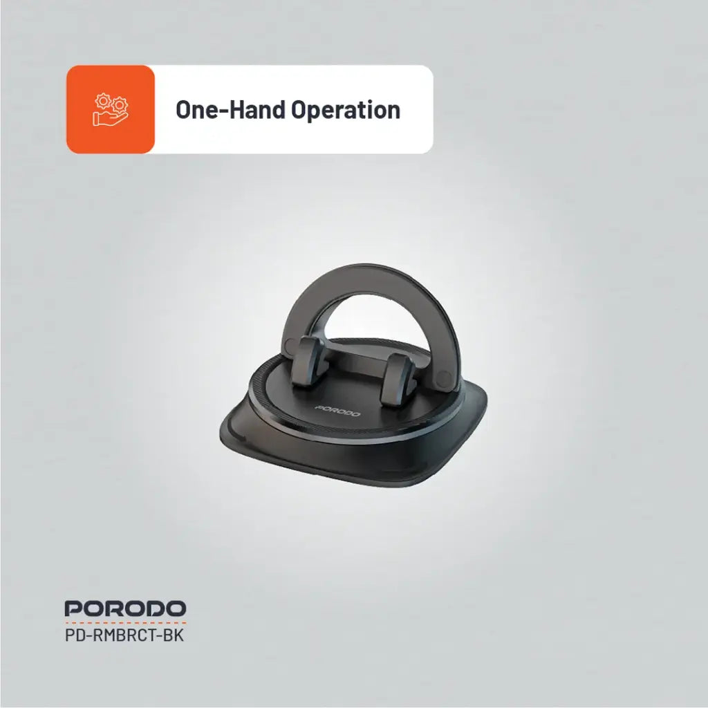حامل هاتف قابل للدوران من بورودو - اسود | Porodo Rotatable Mobile Phone Bracket - Black