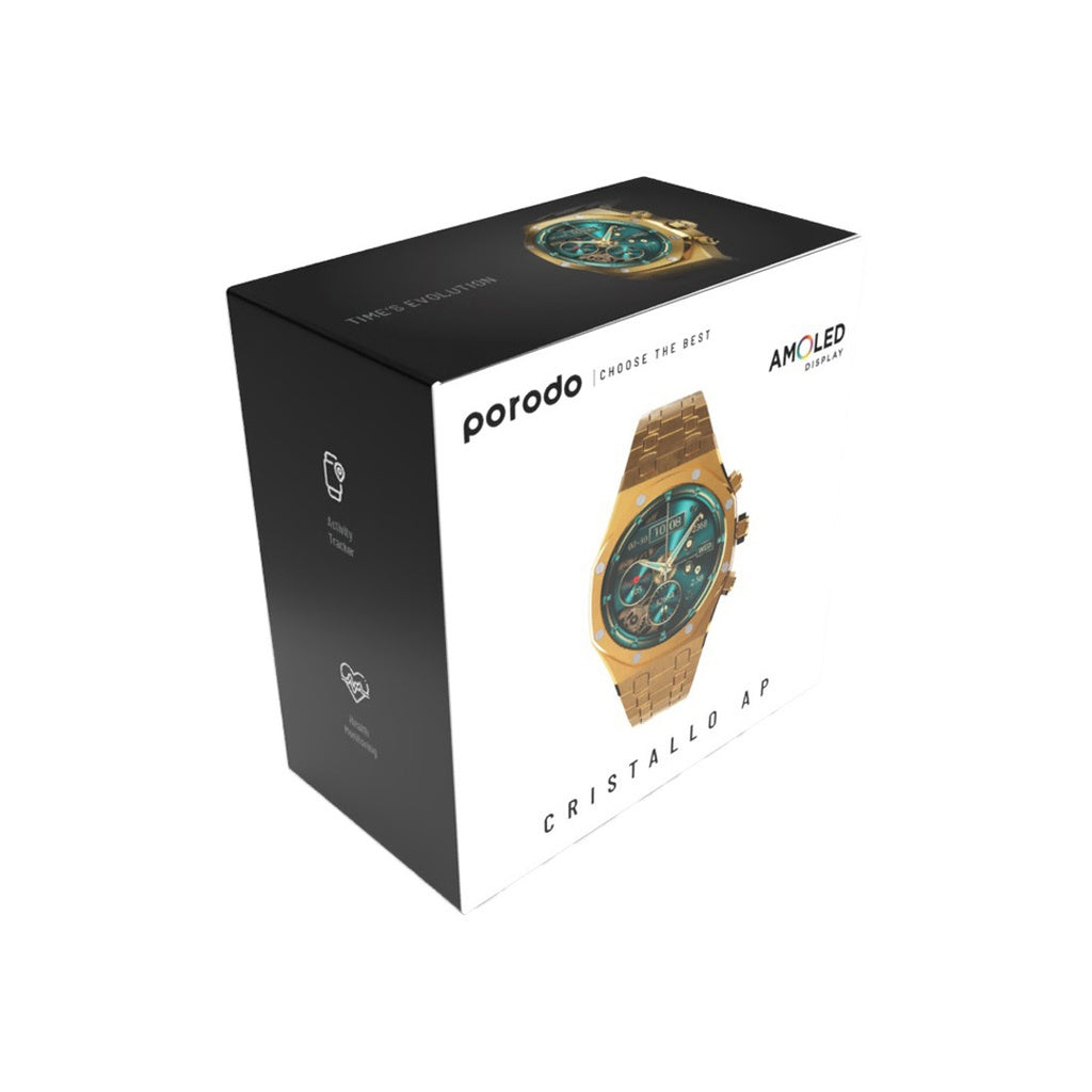 ساعة بورودو كريستالو AP الذكية بوجه ازرق | Porodo CristalloAP Smart Watch Blue Dial