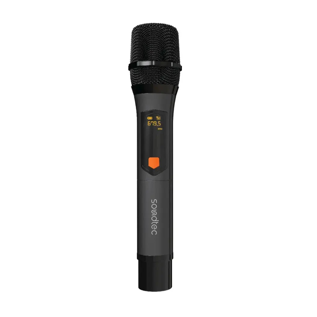 مايكروفون بورودو ساوندتيك ديو المنيوم لاسلكي قابل لاعادة الشحن - اسود | Porodo Soundtec Duo Mic Aluminum Rechargeable Wireless Microphone - Black