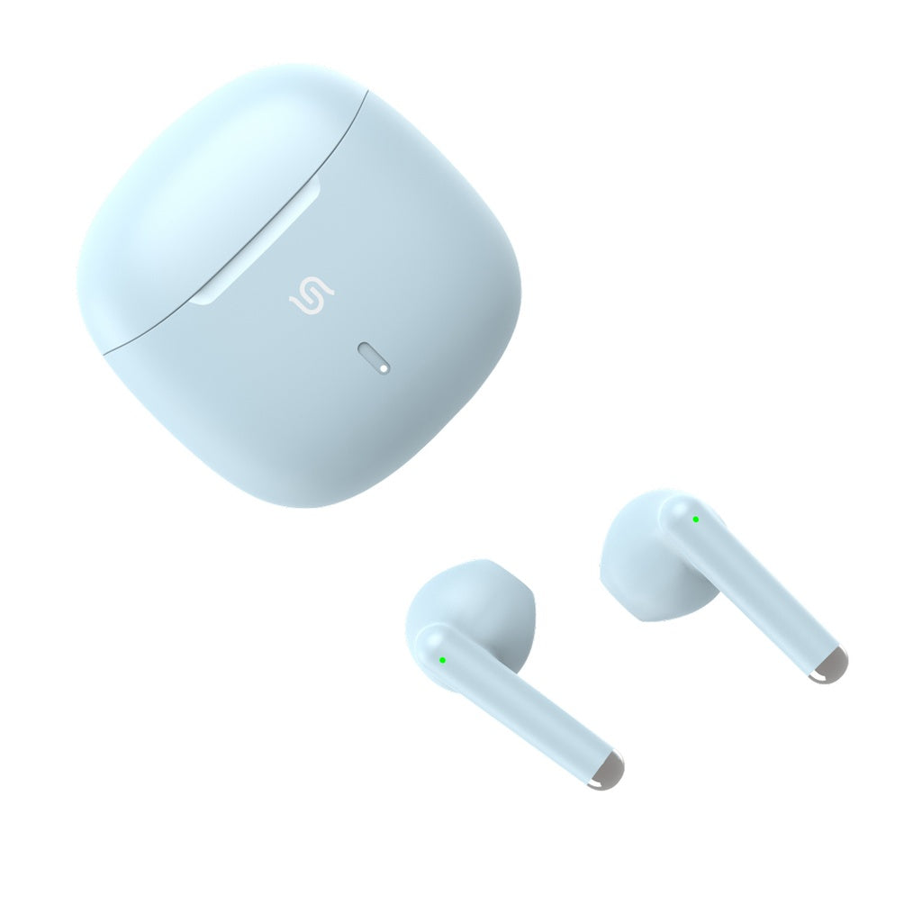 سماعات بورودو ساوندتيك اللاسلكية مع وظيفة Hall Switch وتحكم باللمس - ازرق | Porodo Soundtec TWS Earbuds with Hall Switch Function and Intelligent Touch Control – Blue