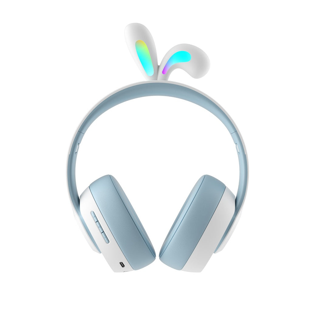 سماعة رأس للاطفال مع عزل ضوضاء من بورودو ساوندتيك, بطارية تدوم حتى 35 ساعة | Porodo Soundtec Kids ENC Headphone Rabbit Ear – 35H Battery Life.