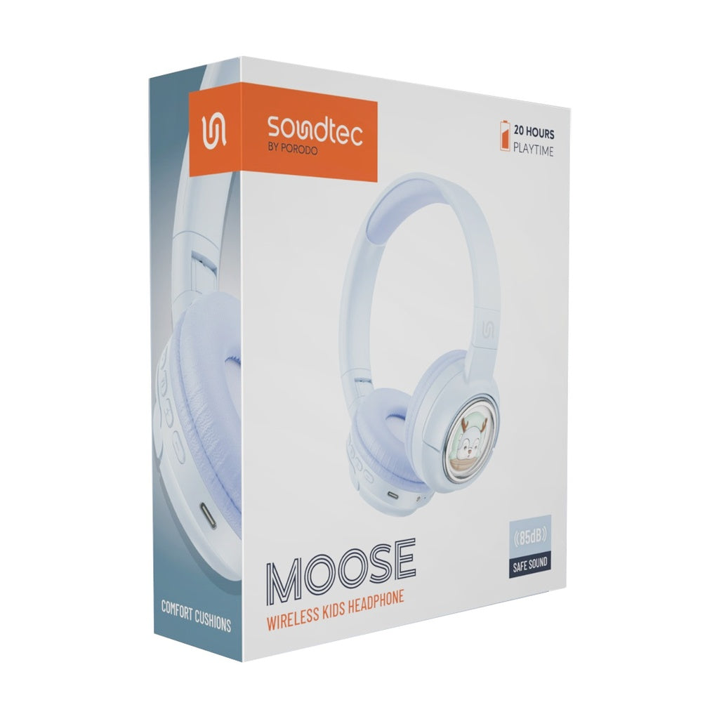 بورودو ساوندتيك سماعة رأس لاسلكية للاطفال ببطارية 400 مللي امبير | Porodo Soundtec Kids Wireless Headphone 400mAh.