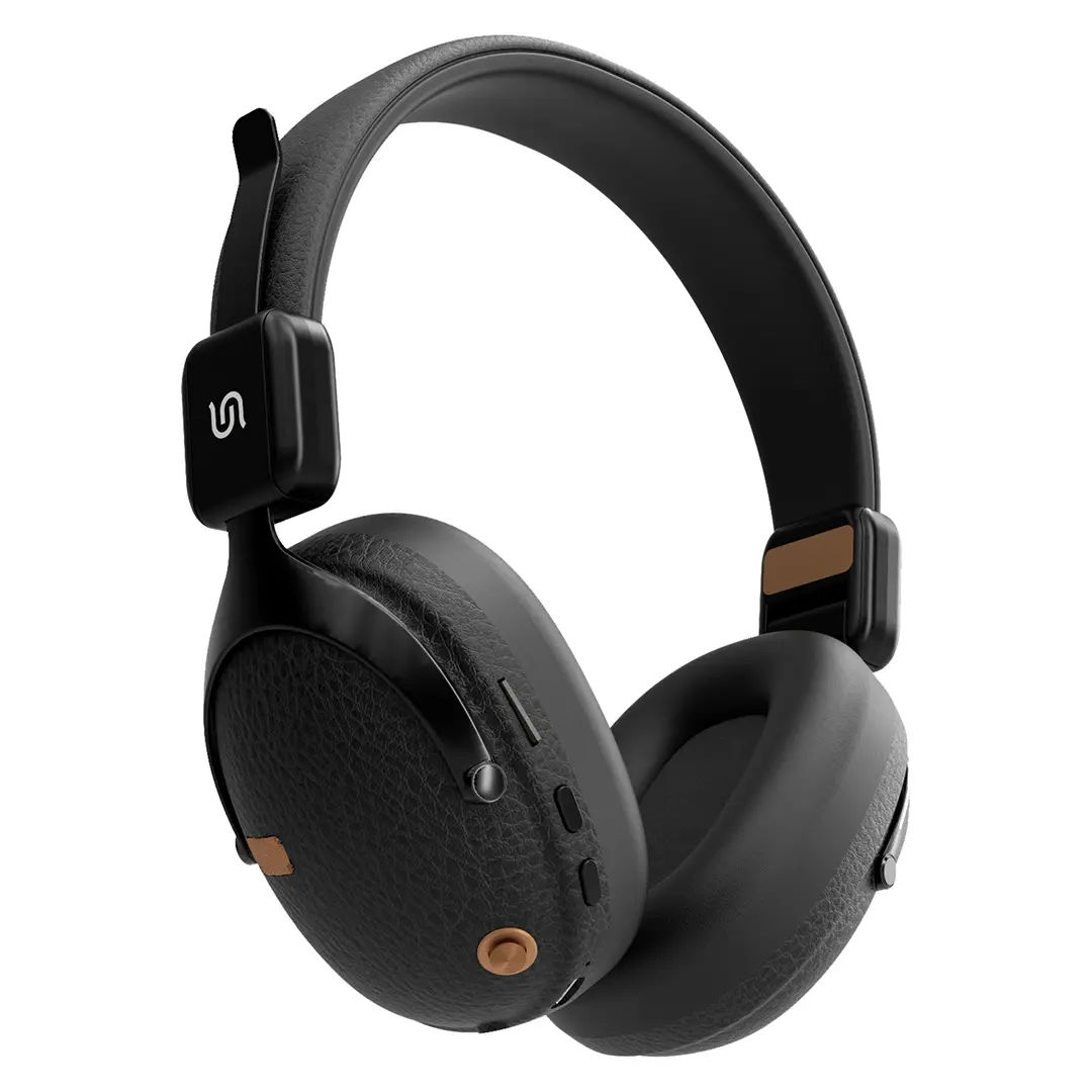 سماعة بورودو ساوندتيك اونيكس سونيك اللاسلكية بتشغيل حتى 18 ساعة - اسود | Porodo Soundtec Onyx Sonic Wireless Headphone, Up To 18H Playtime - Black