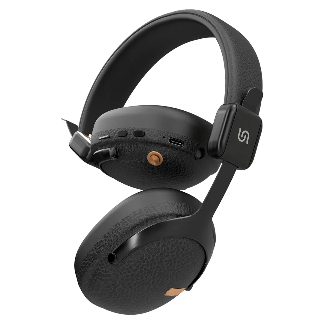 سماعة بورودو ساوندتيك اونيكس سونيك اللاسلكية بتشغيل حتى 18 ساعة - اسود | Porodo Soundtec Onyx Sonic Wireless Headphone, Up To 18H Playtime - Black