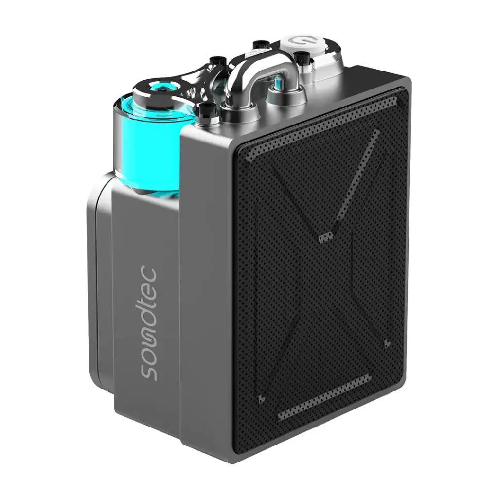 بورودو ساوندتيك سبيكر بلوتوث بقدرة 5 واط مع اضائة RGB وشاشة لمس وبطارية بسعة 1200 مللي امبير | Porodo Soundtec 5W Bluetooth RGB Speaker with Touchscreen Display, 1200mAh Battery.