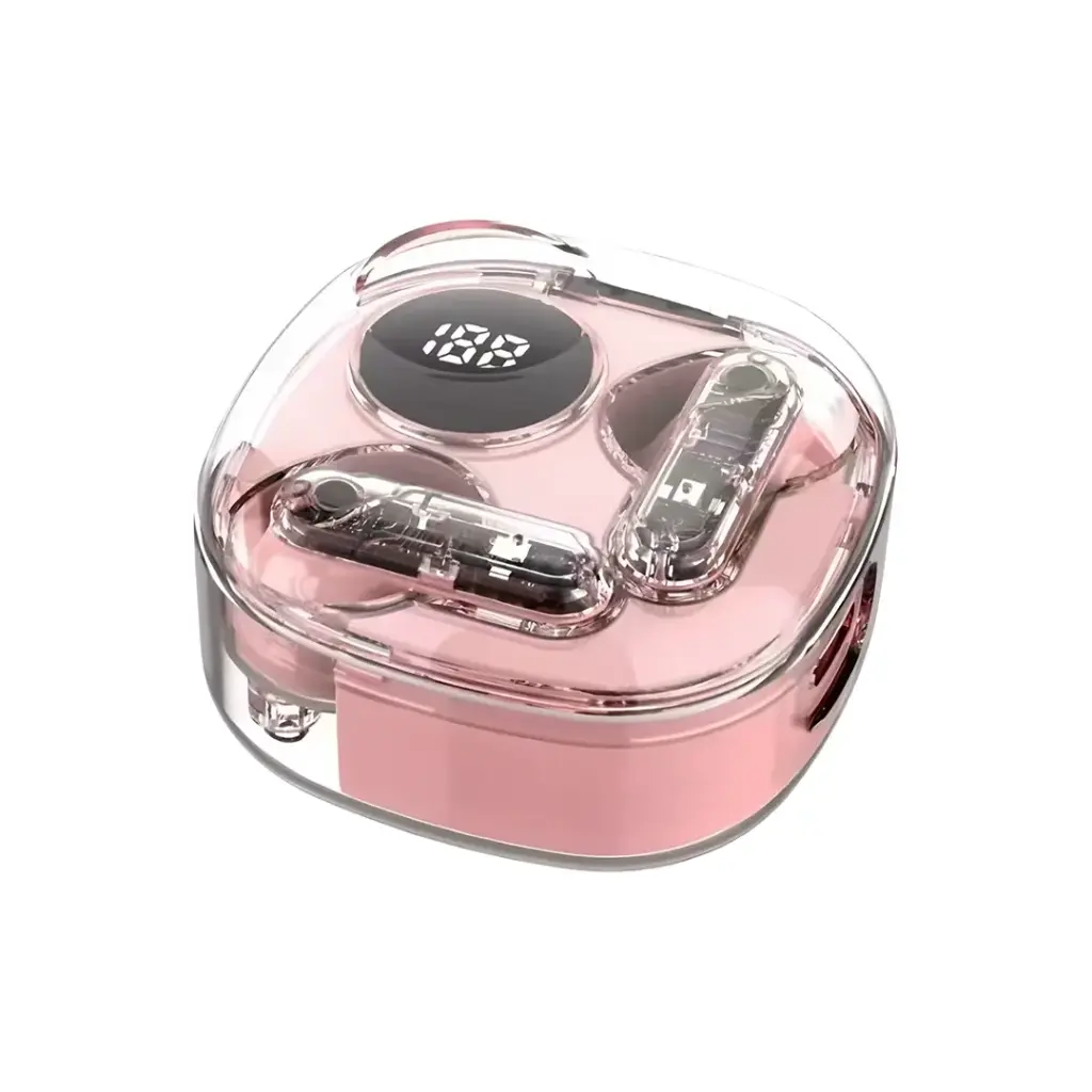 سماعات بورودو ساوندتيك Popwave اللاسلكية, بلوتوث 5.4 وتحكم باللمس | Porodo Soundtec Popwave IPX4 True Wireless Earbuds with Touch Control & Display.