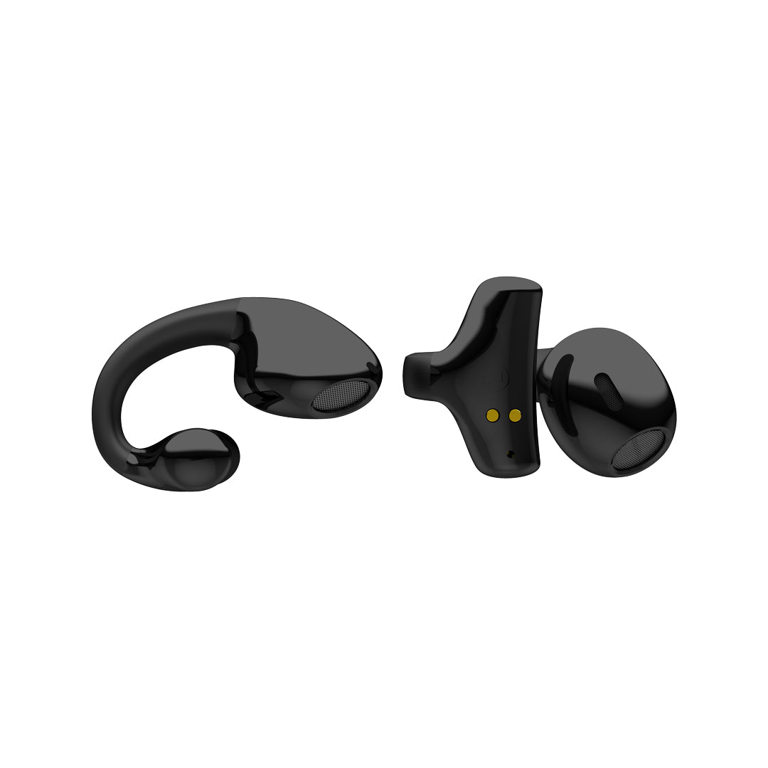 سماعات بورودو ساوندتيك اللاسلكية بمشبك للاذن - اسود | Porodo Soundtec TWS Ear Clip Wireless Earbuds – Black.