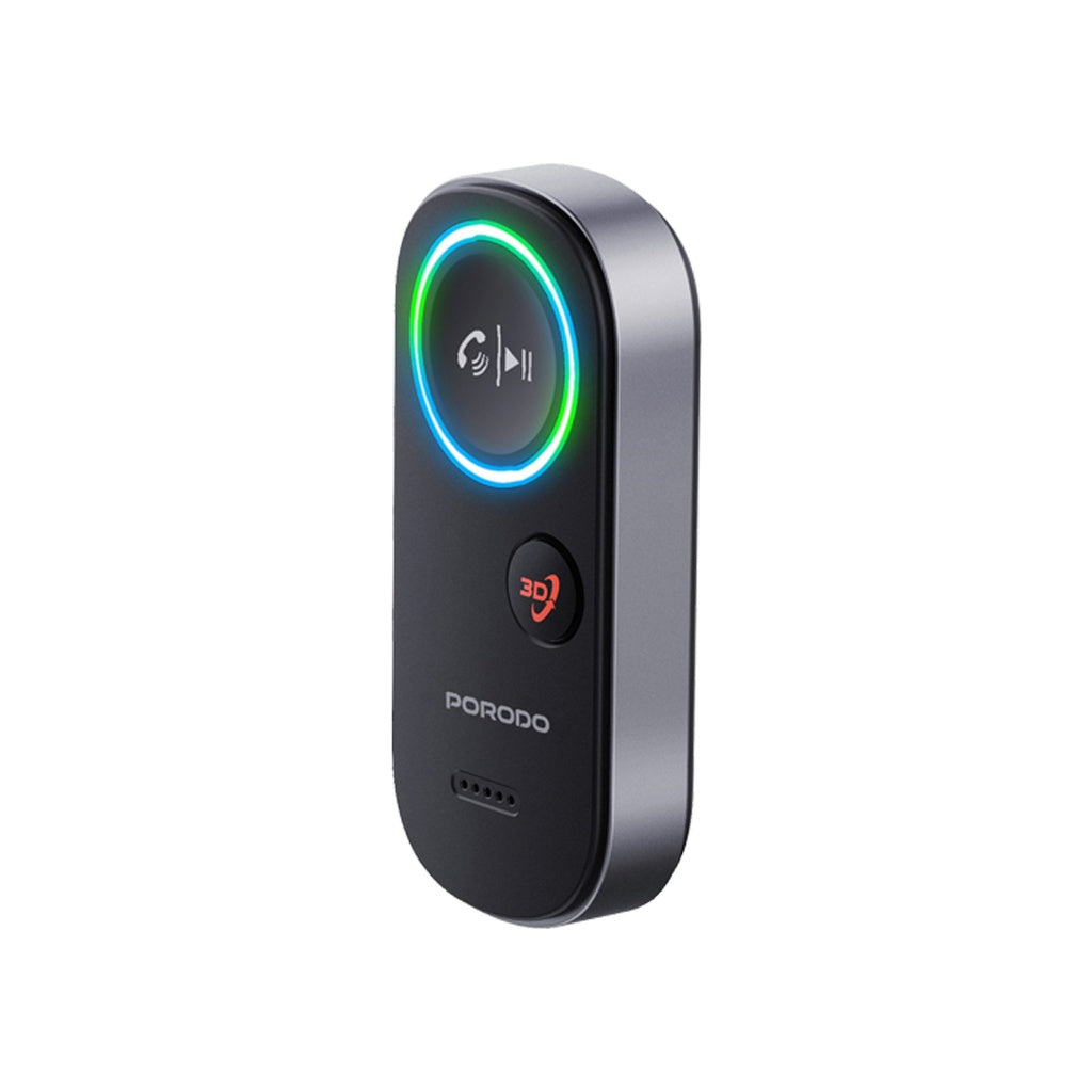 محول صوت بورودو من سلكي الى لاسلكي بتقنية البلوتوث - اسود | Porodo Wired to Wireless BT Audio Transmitter – Black